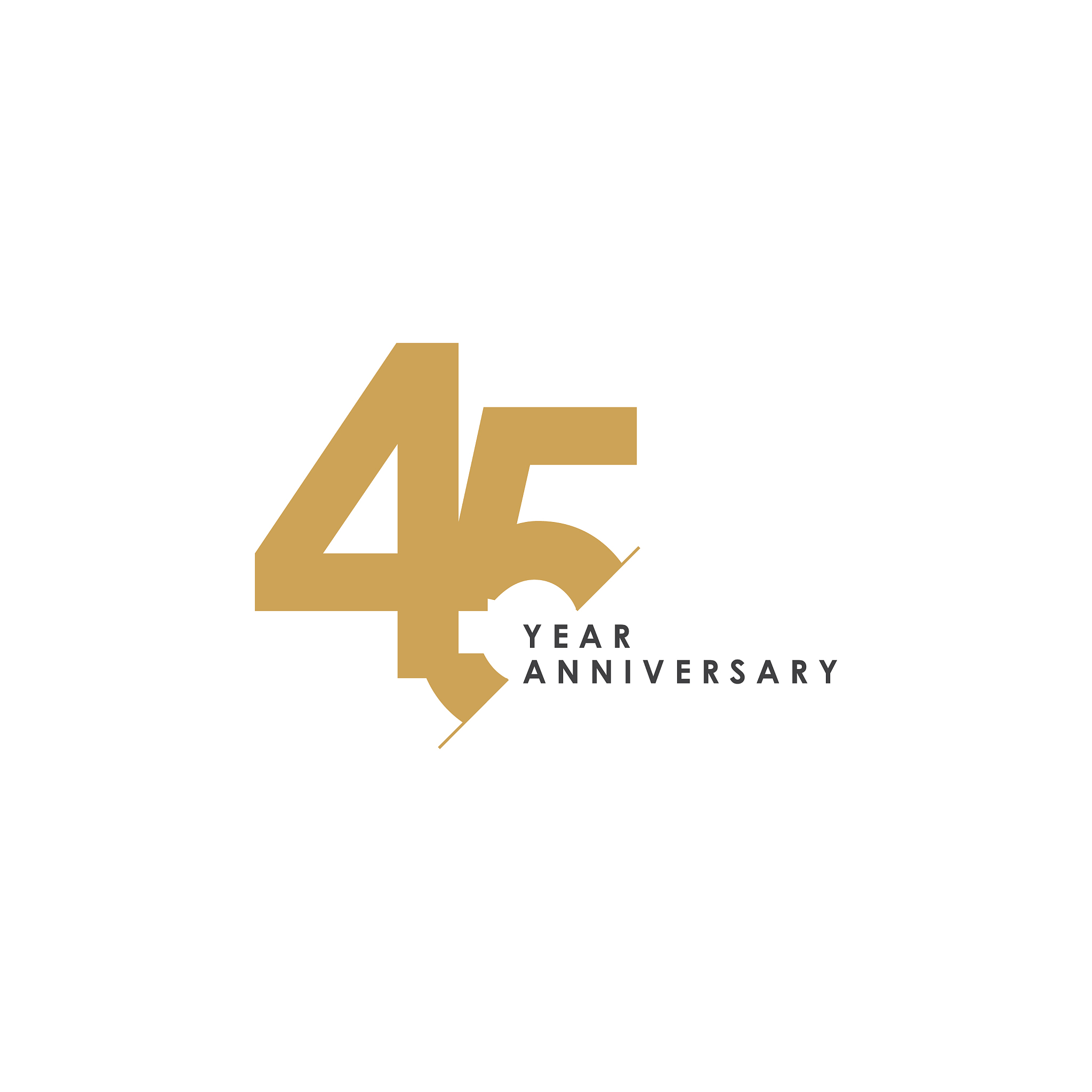 45 year anniversary template design
