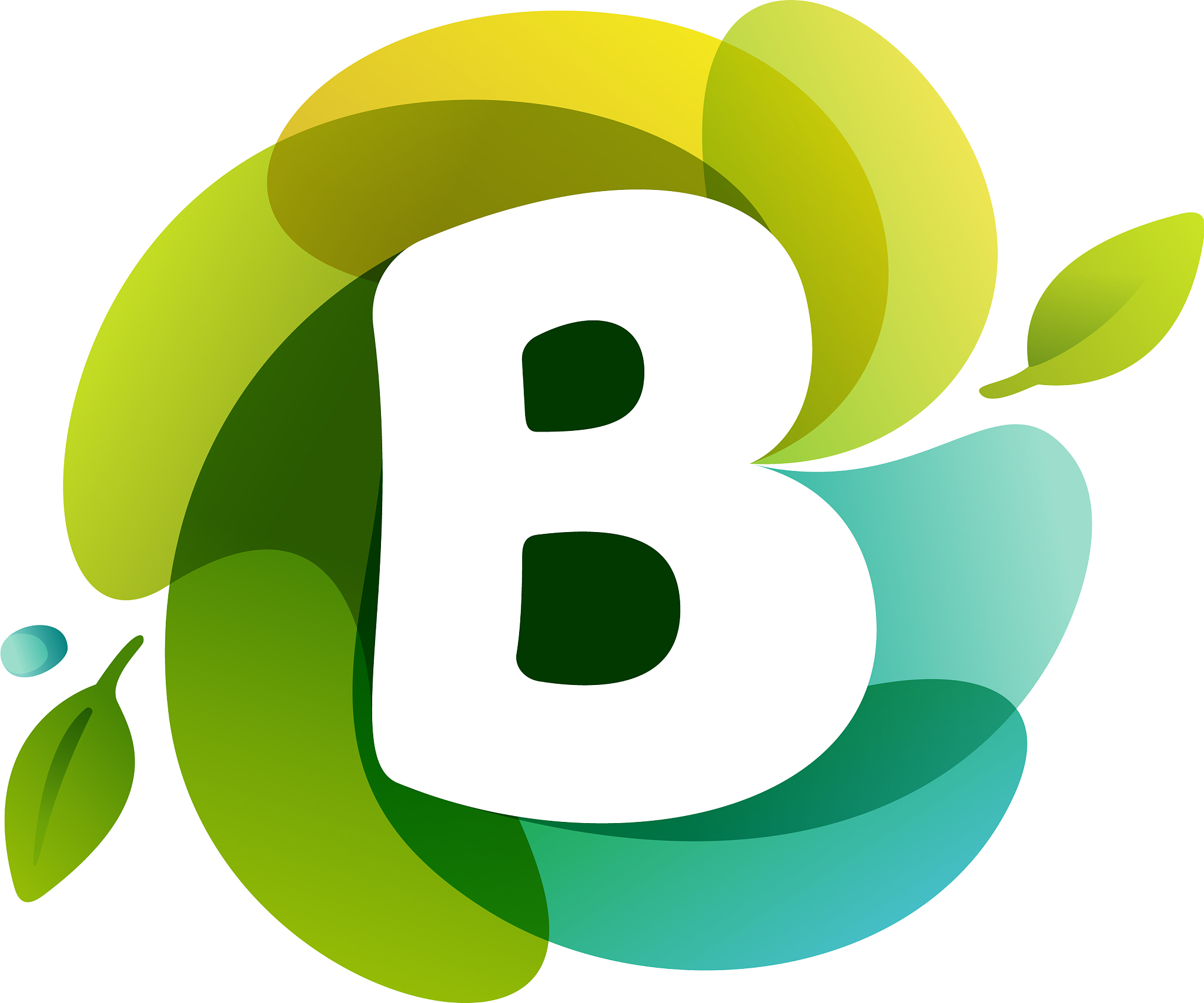 letter b ecology logo on swirling overlapping