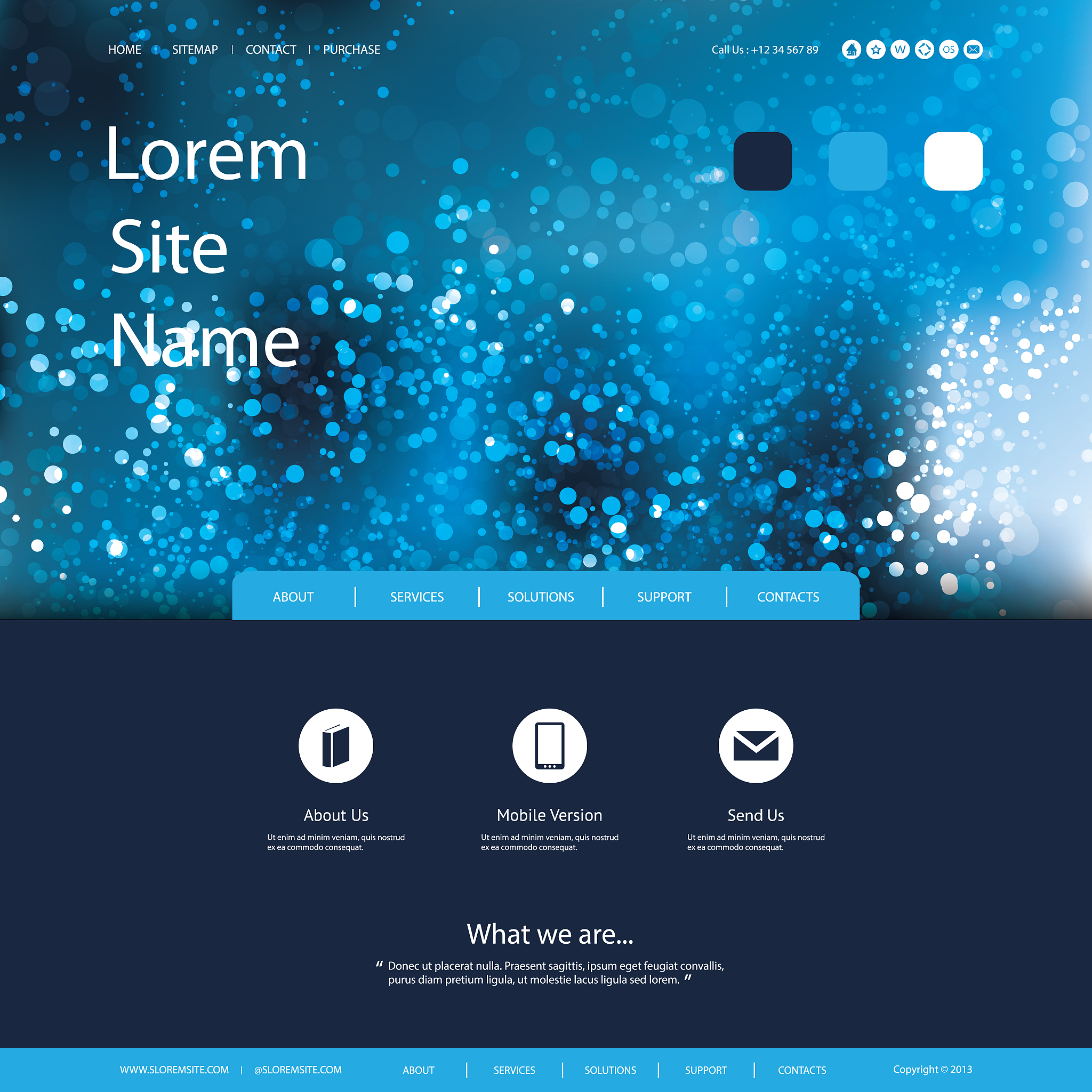 one page website template