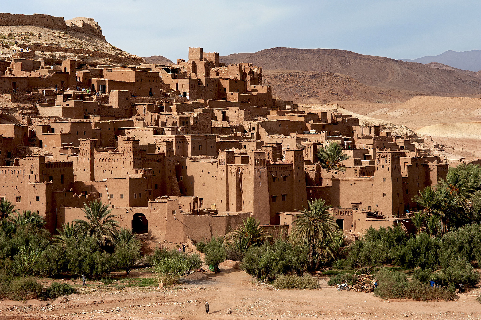 the fortified town or ksar of ait benhaddou with its kasbahs and