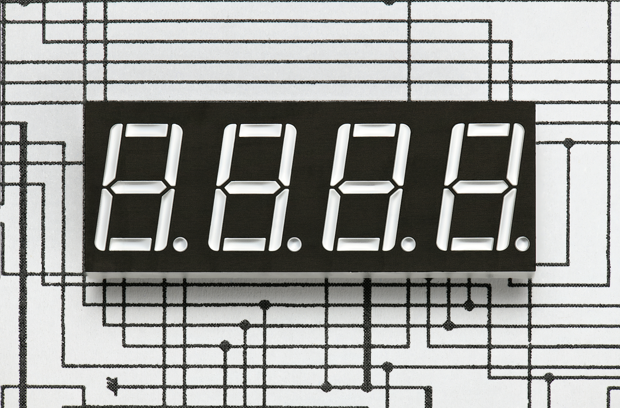 AVR单片机数码管显示拨码开关状态 - 三位十进制显示