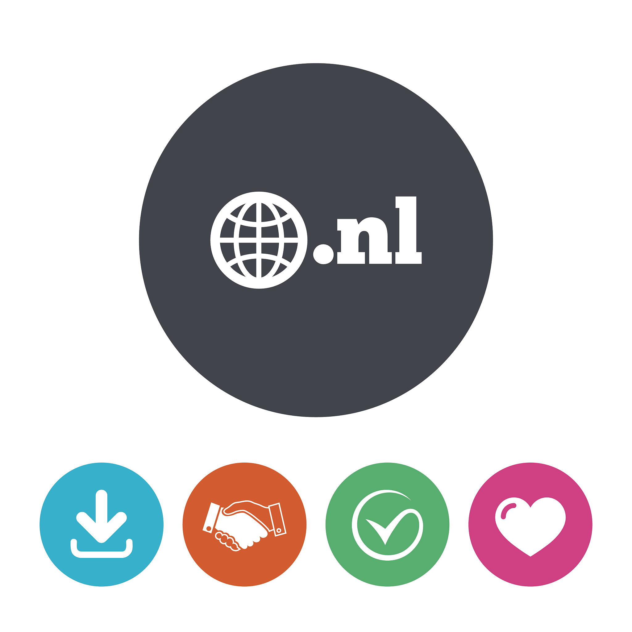domain nl sign icon. top-level internet domain
