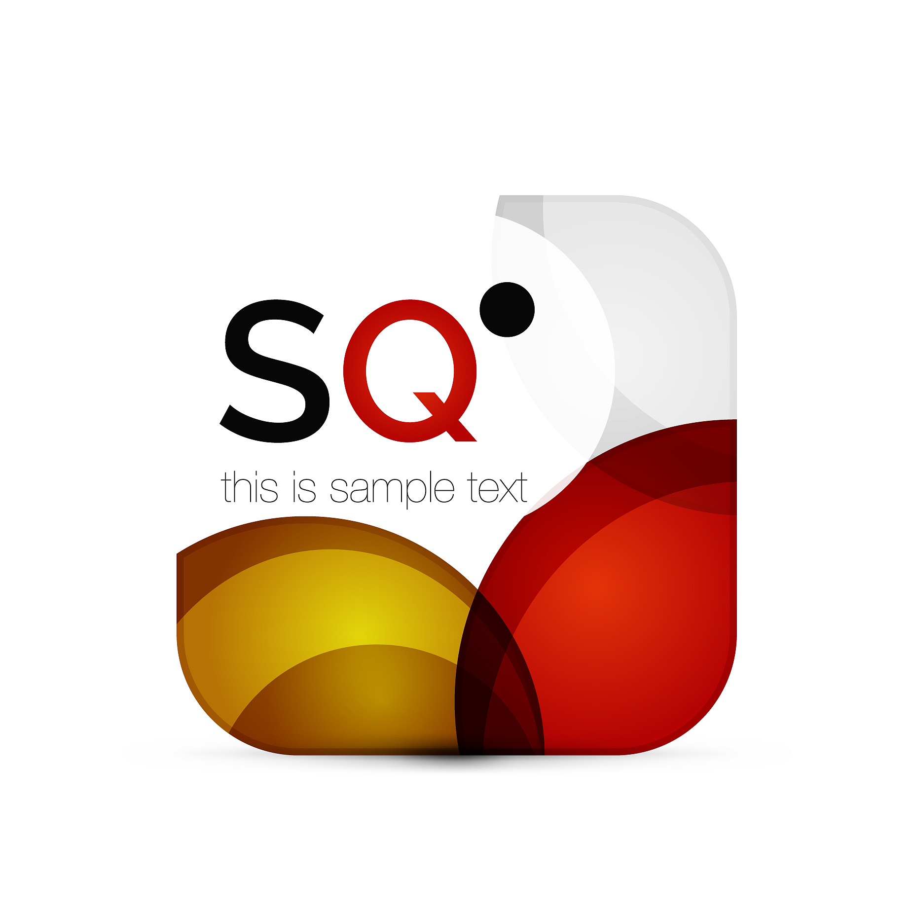 square geometric abstract business emblem