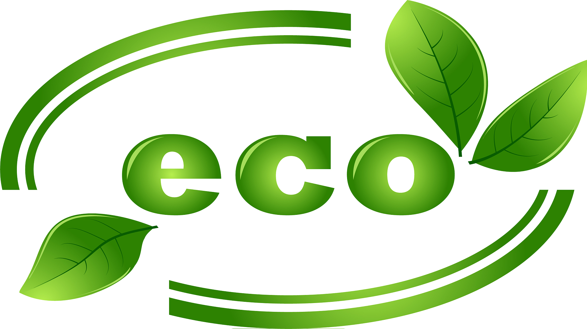icon for eco product green leaves and