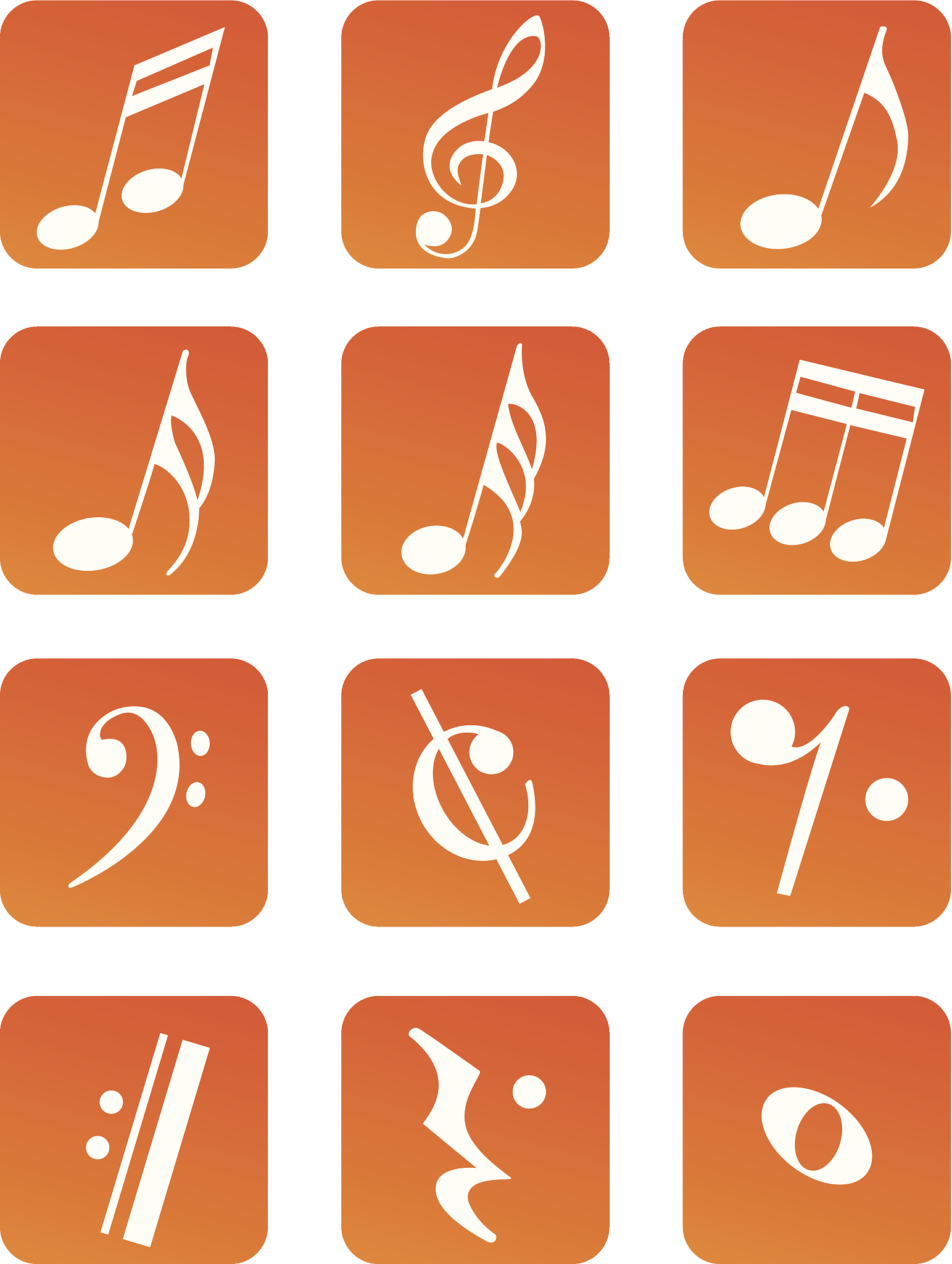 musical notes icons