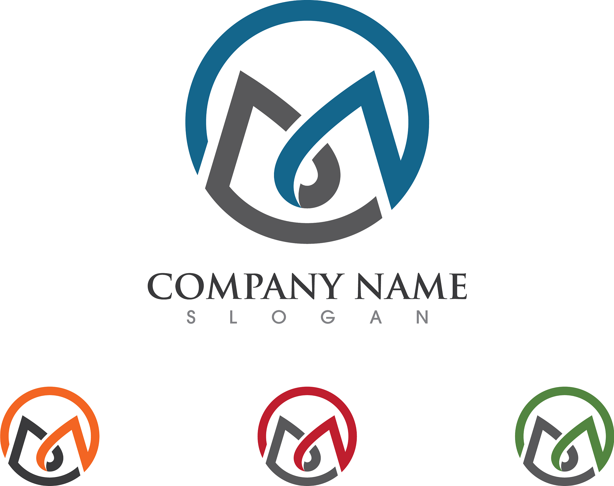 business corporate abstract unity logo design