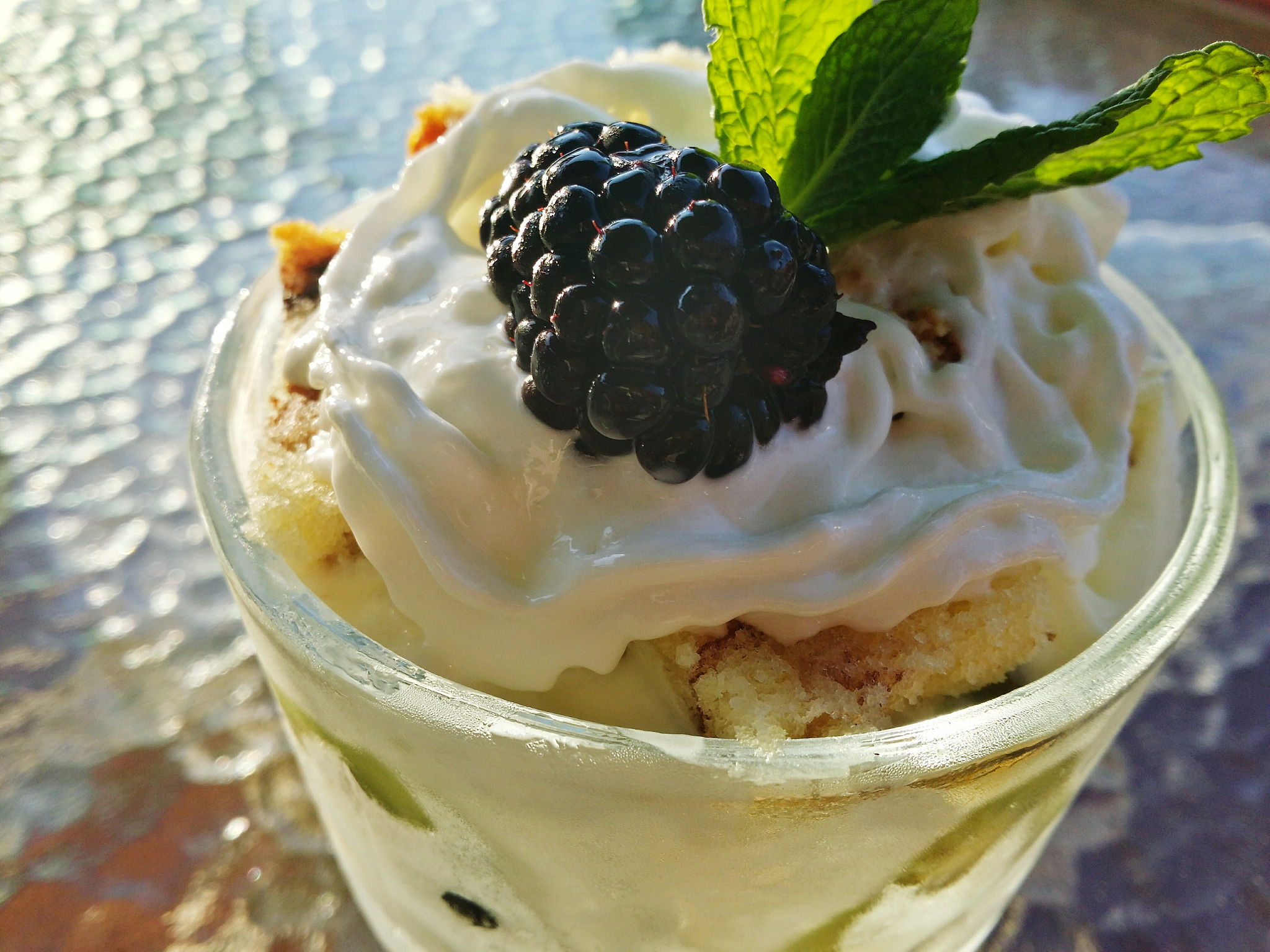 close-up of dessert served on table