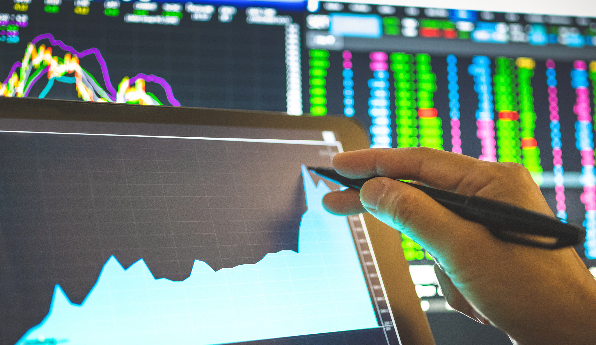 investment theme background stockmarket and finance business ana