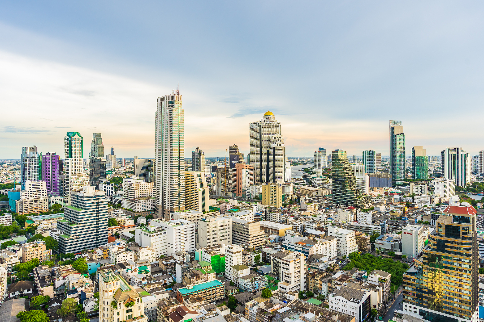 bangkok, thailand - 25 june 2020 : beautiful architecture buildi