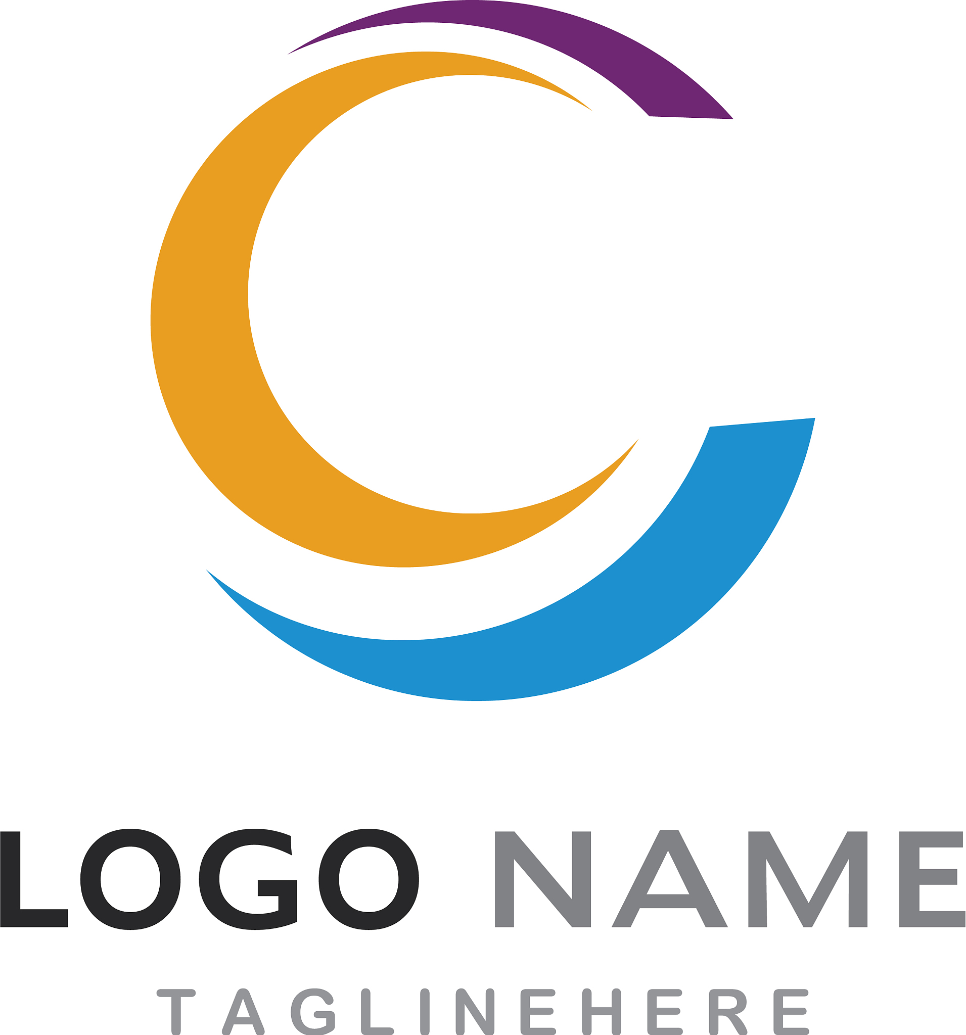 c letter logo template