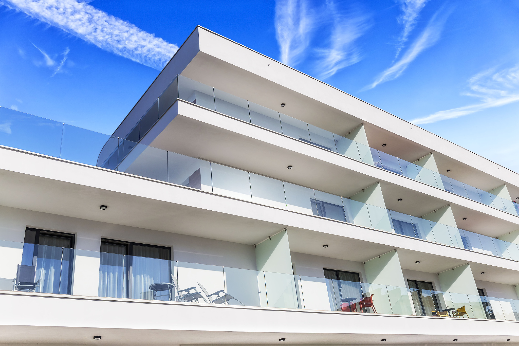 new white apartment building
