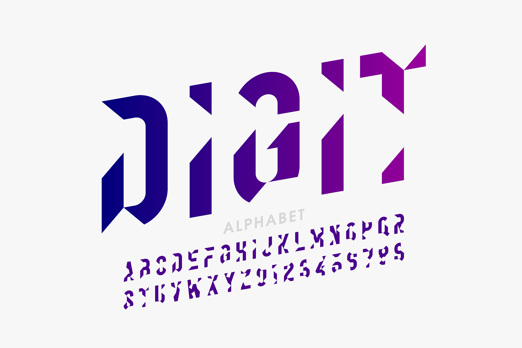 technology style font