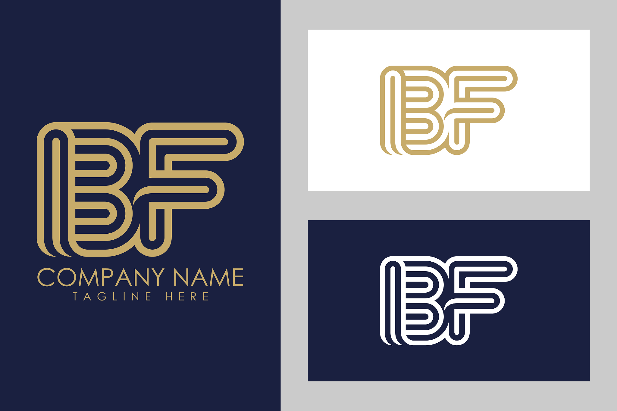 lines letter design template