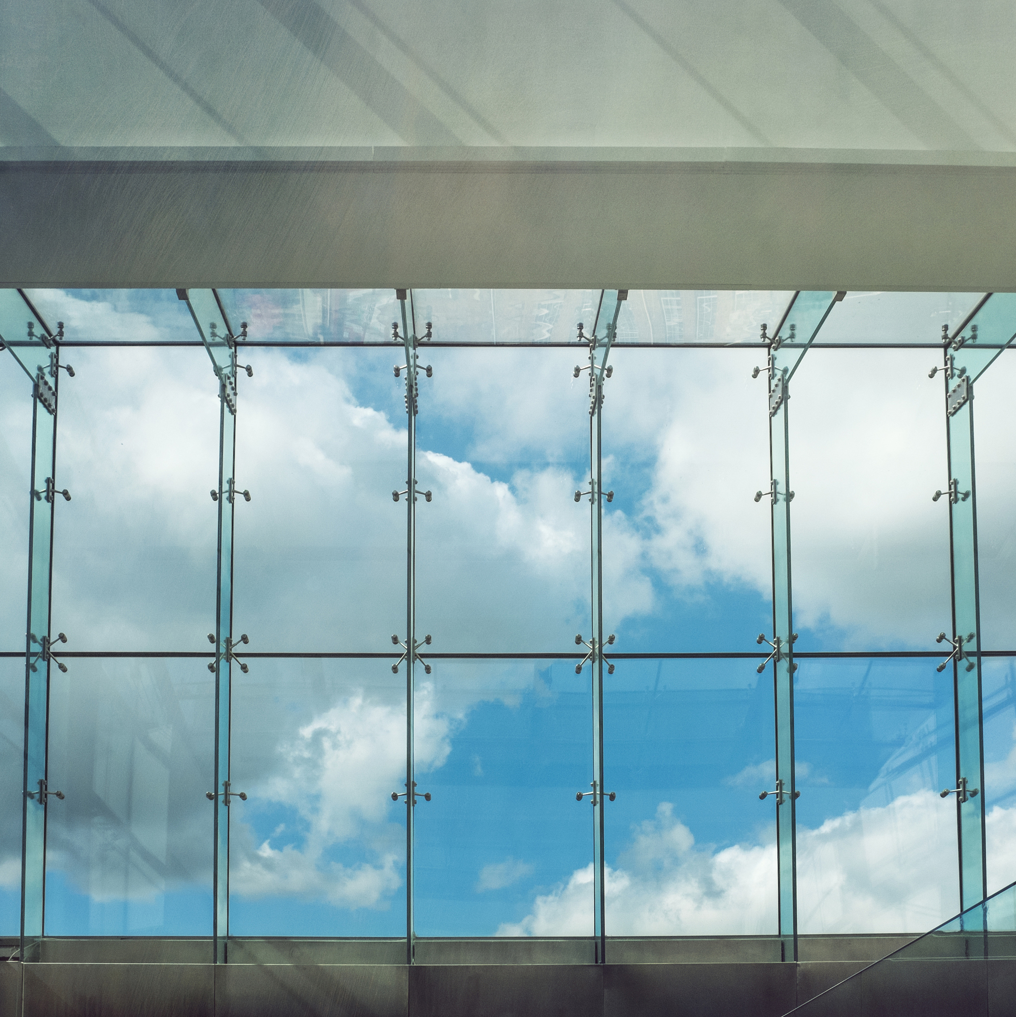 caged blue sky...