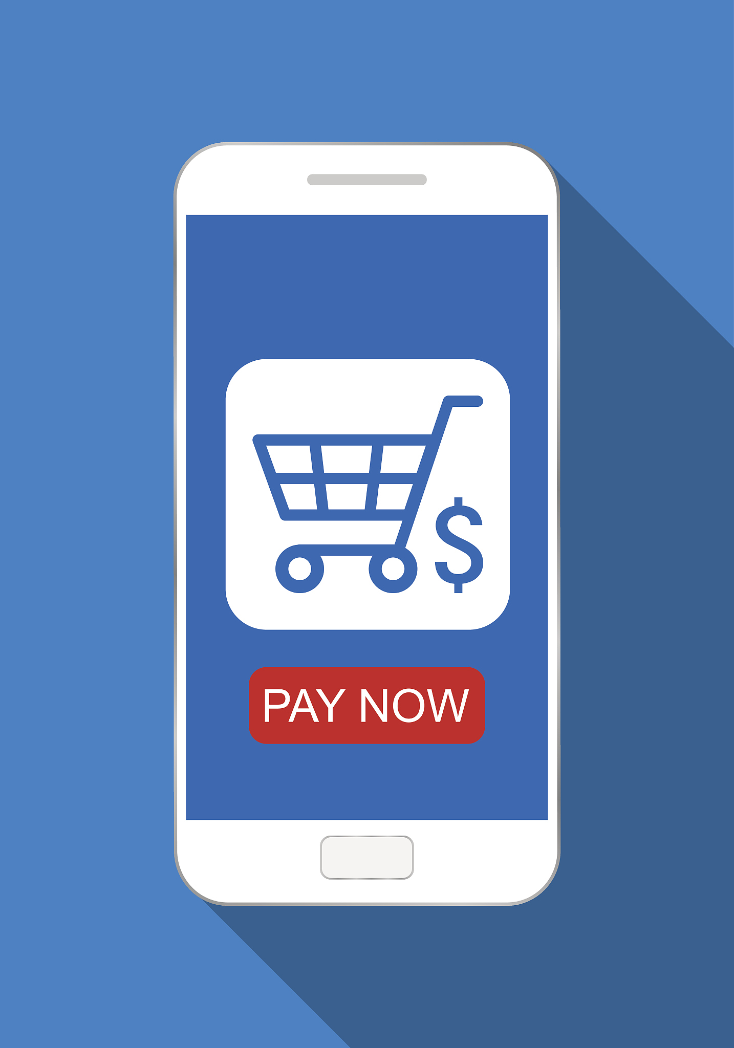 concept of shopping or mobile banking.