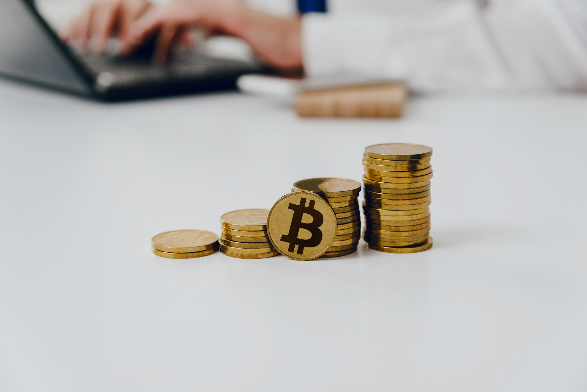 golden coins on the table.