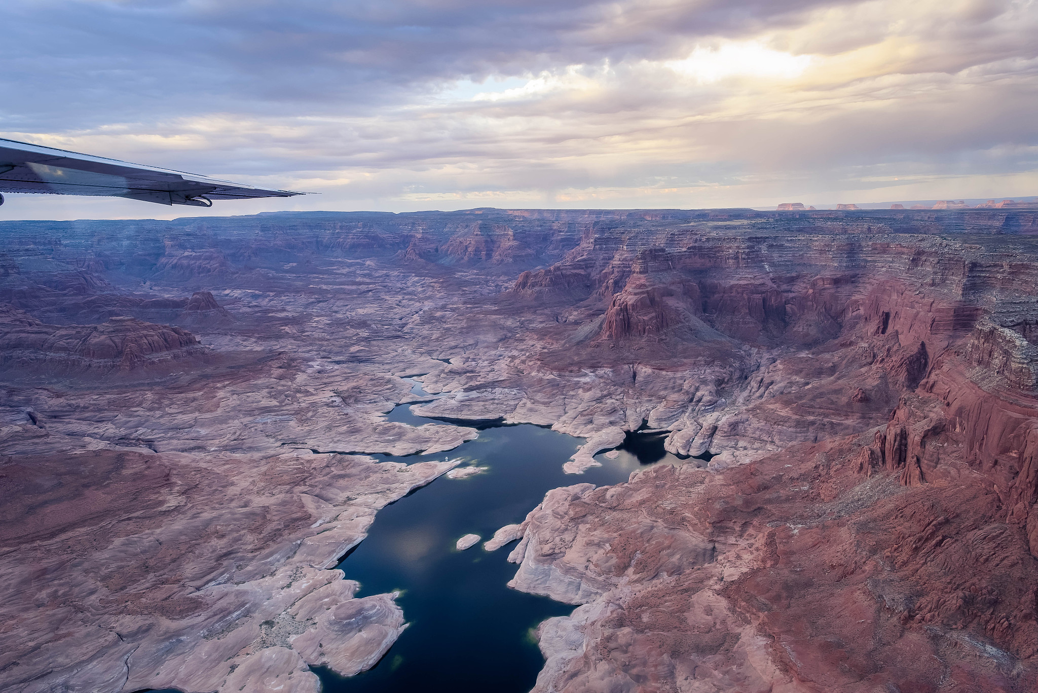 flying above page and lake powell