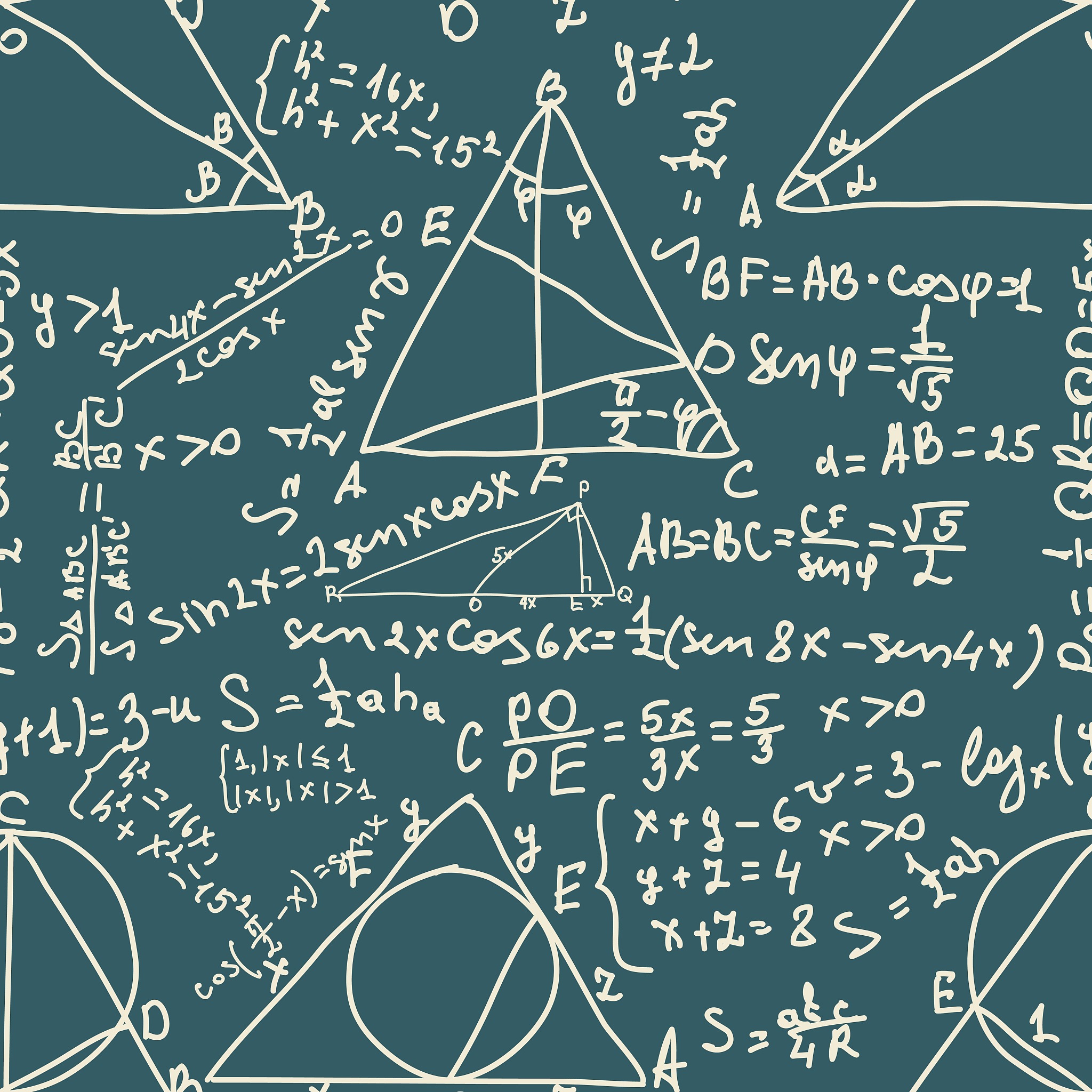 math and trigonometrical formulas. eps 8