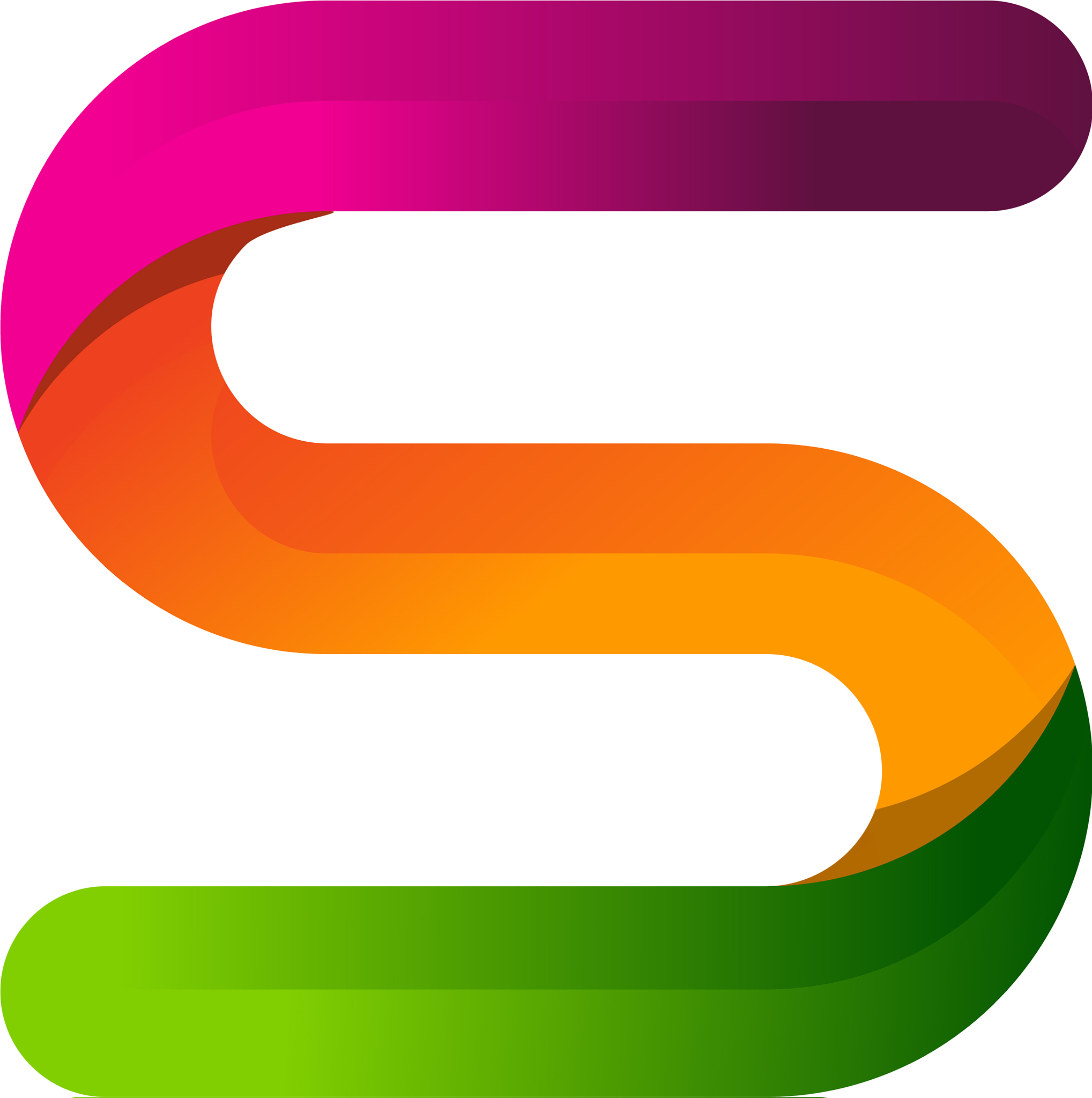 s colorful letter logo icon design