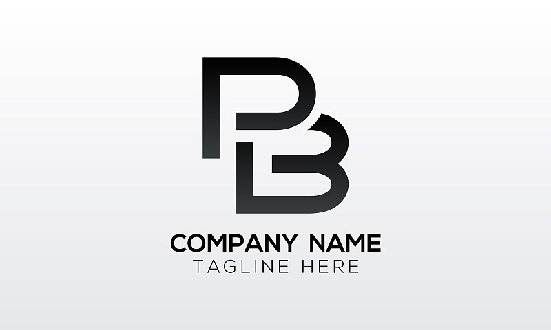 initial pb letter logo with creative modern