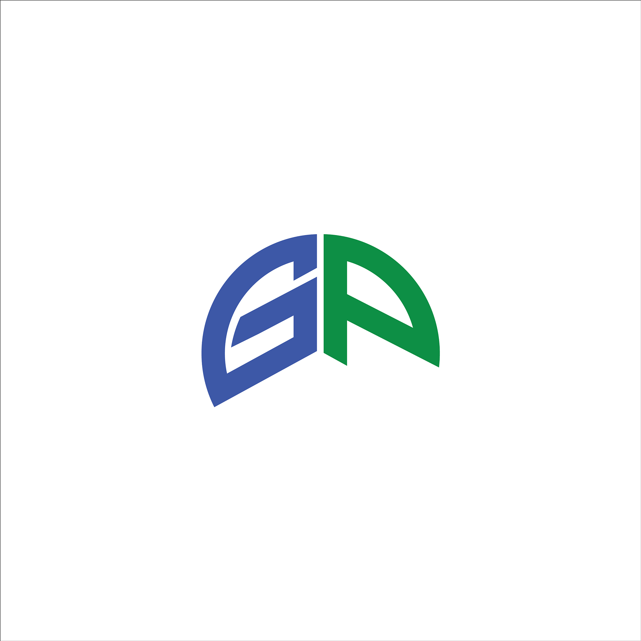 initial letter gp or pg logo design template