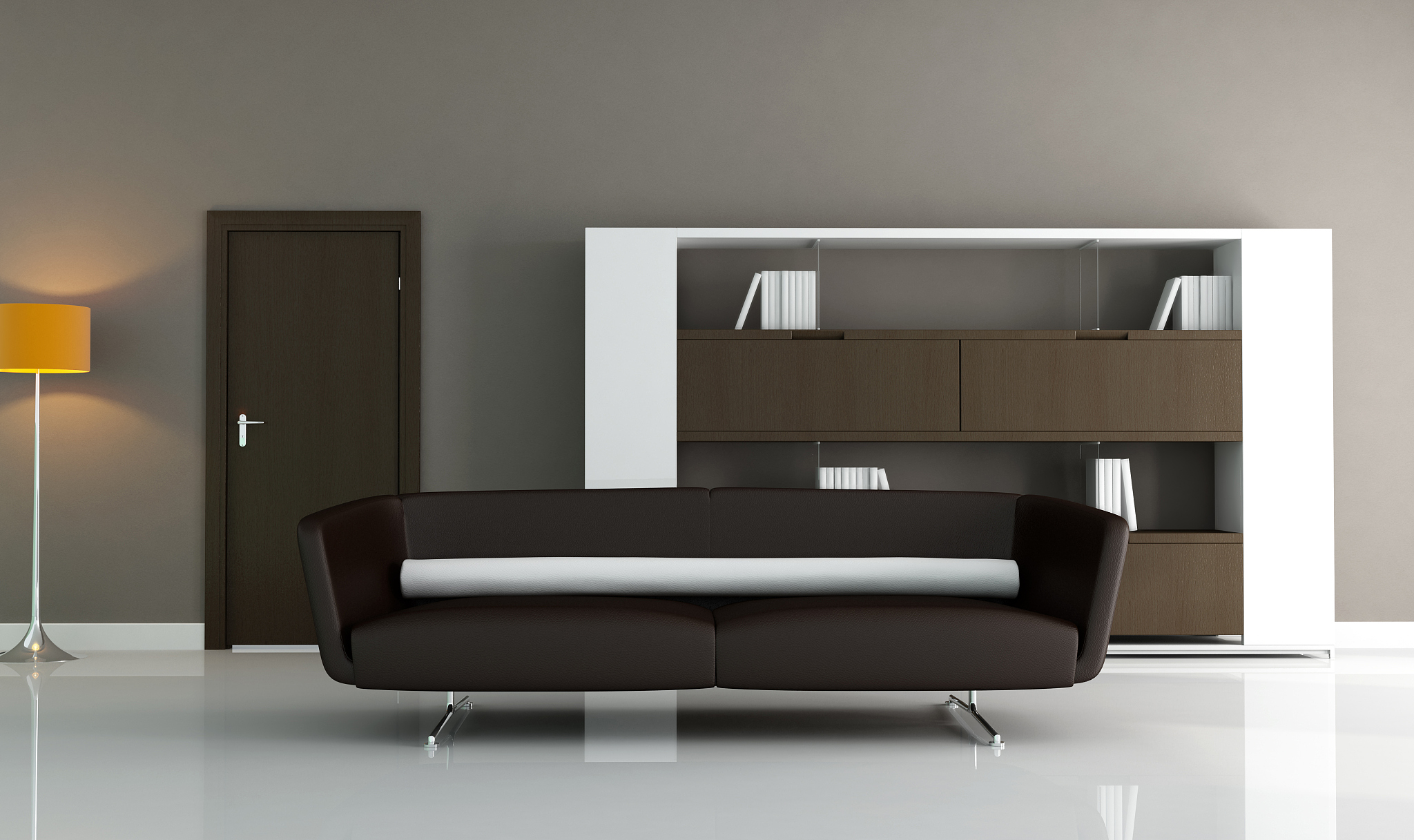 brown contemporary livingroom
