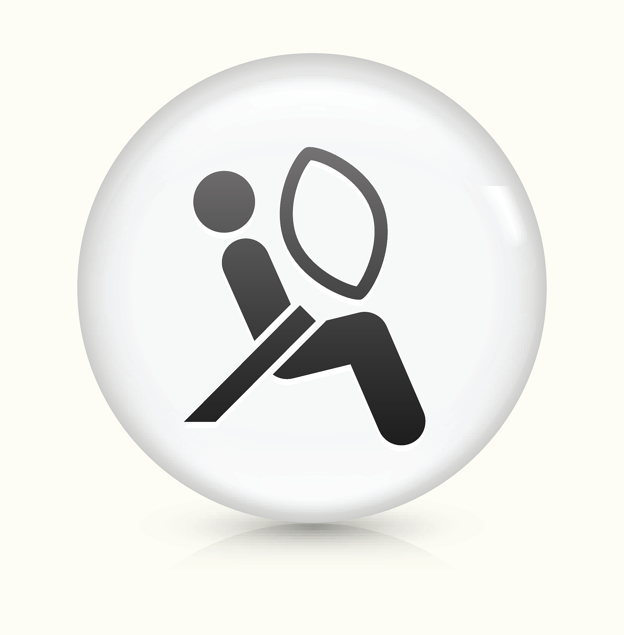 airbag test icon on white round vector button