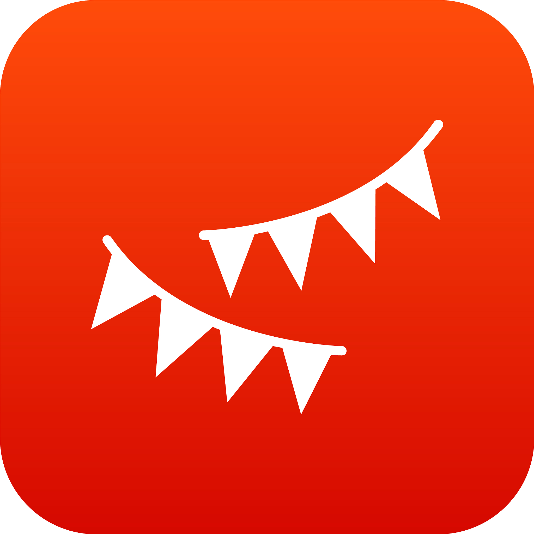 holiday flags icon digital red