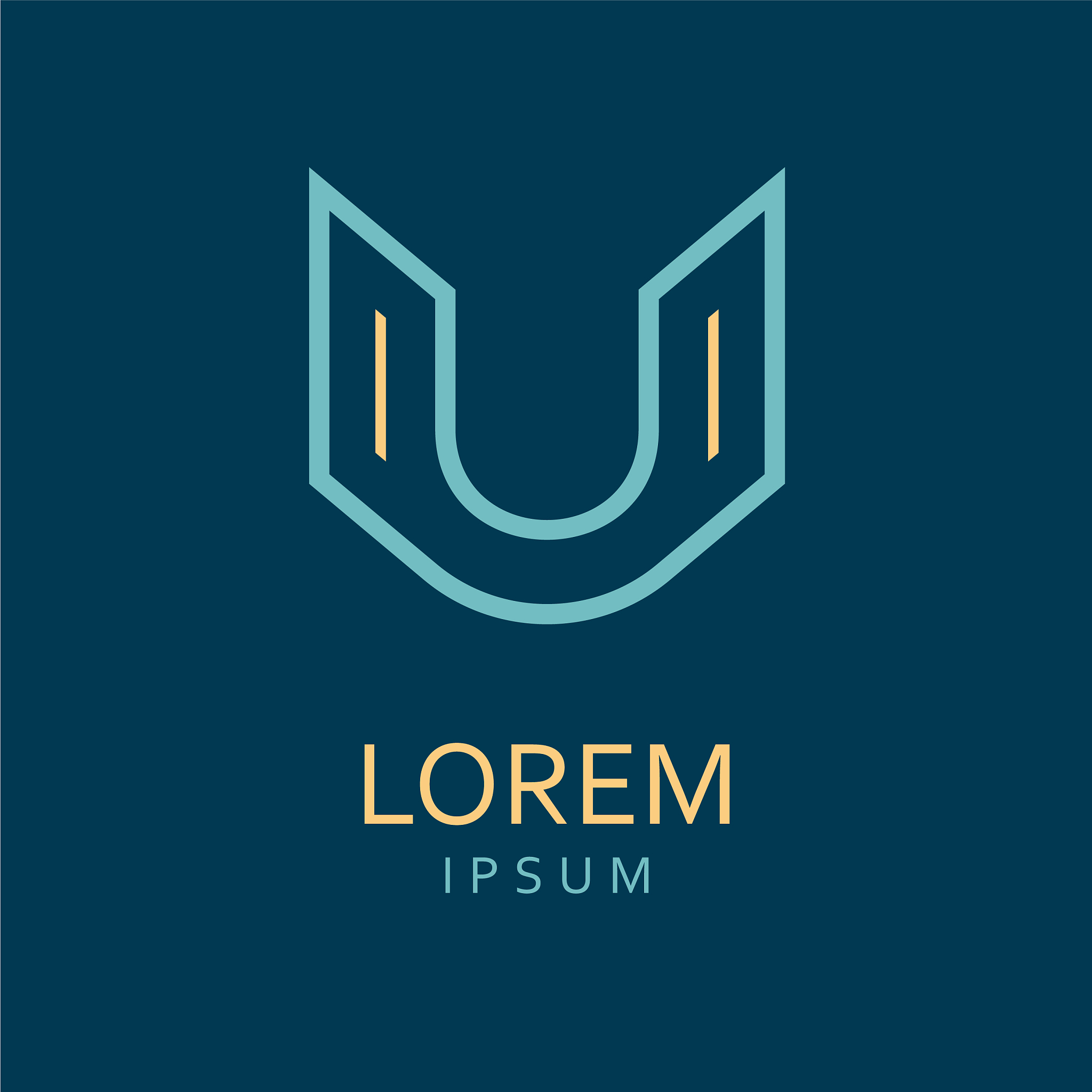 u letter logo icon
