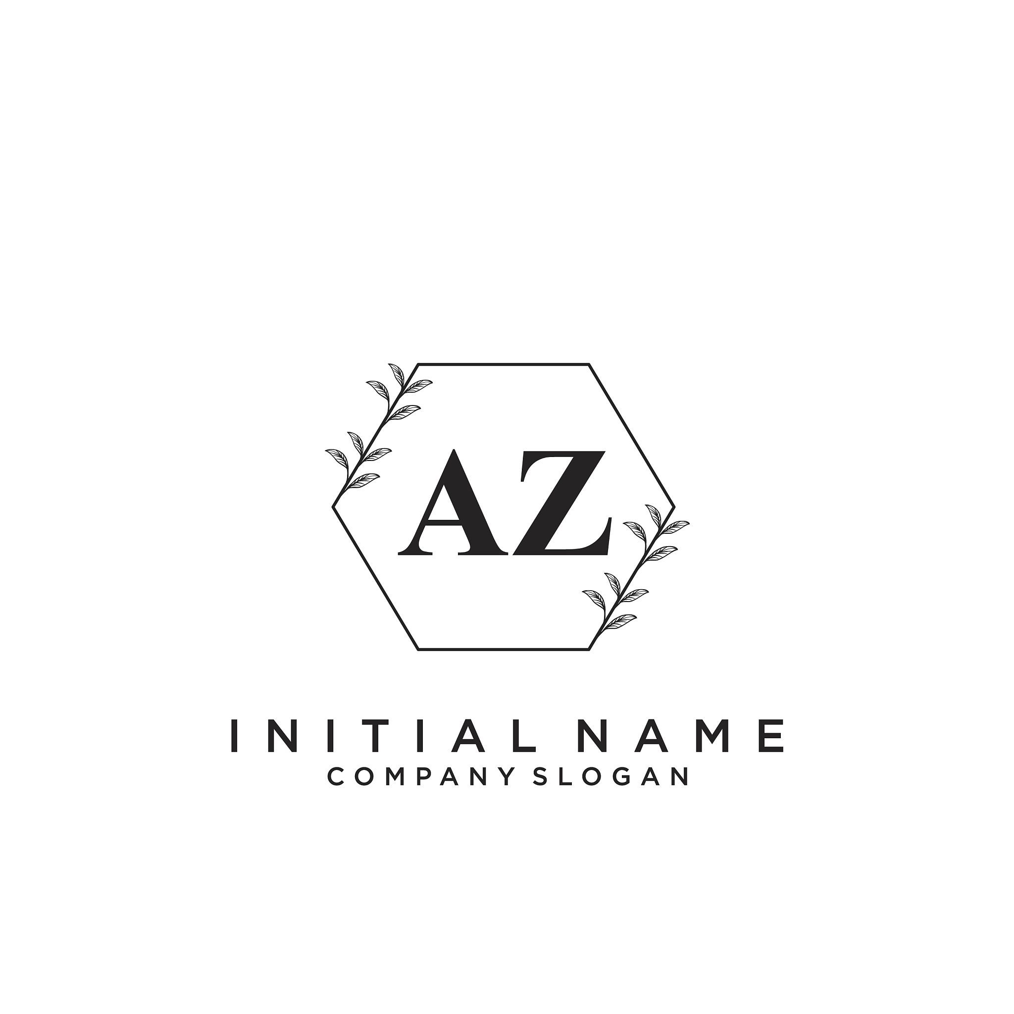 az initial handwriting logo design