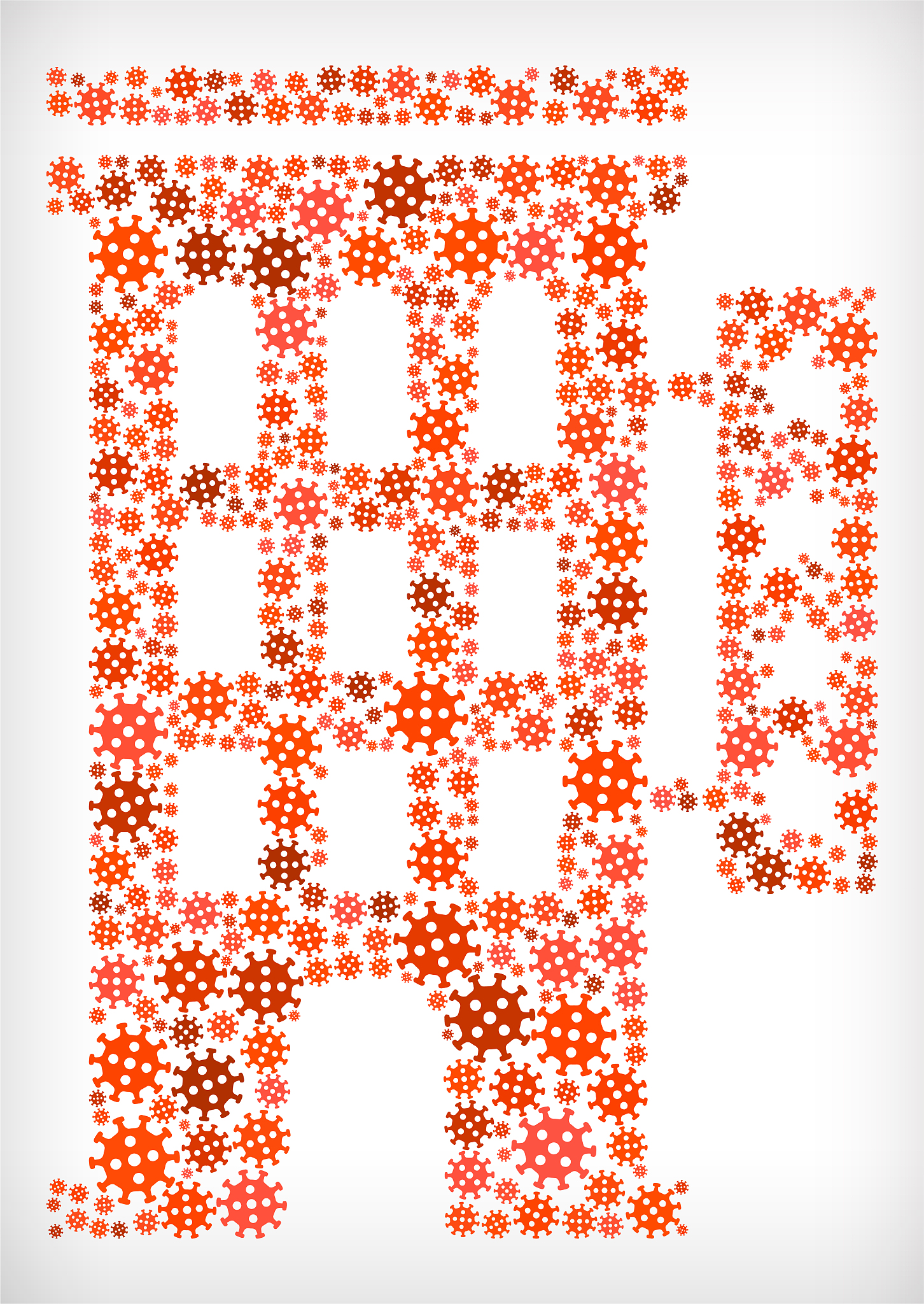 four star hotel flu coronavirus icon pattern