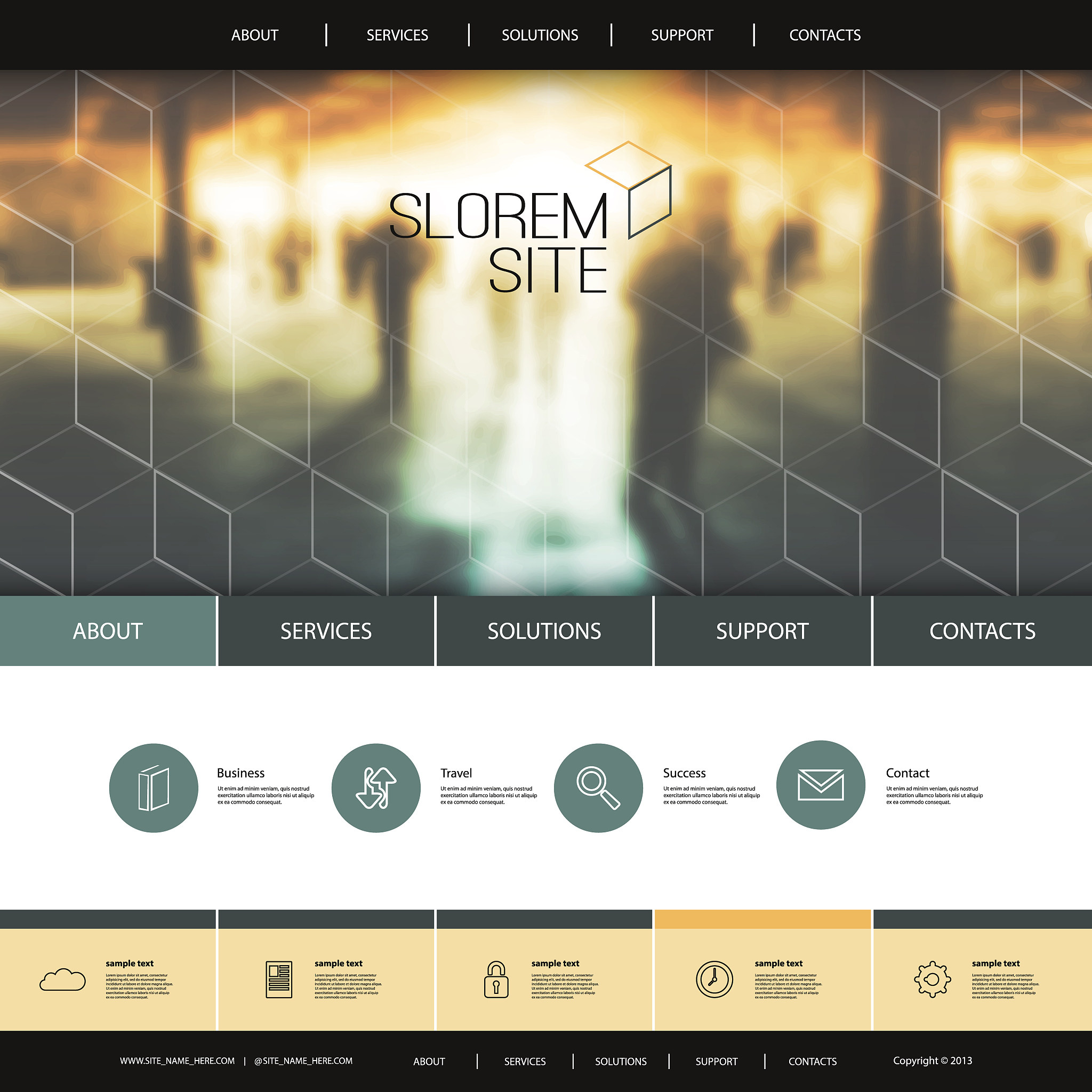 one page website template