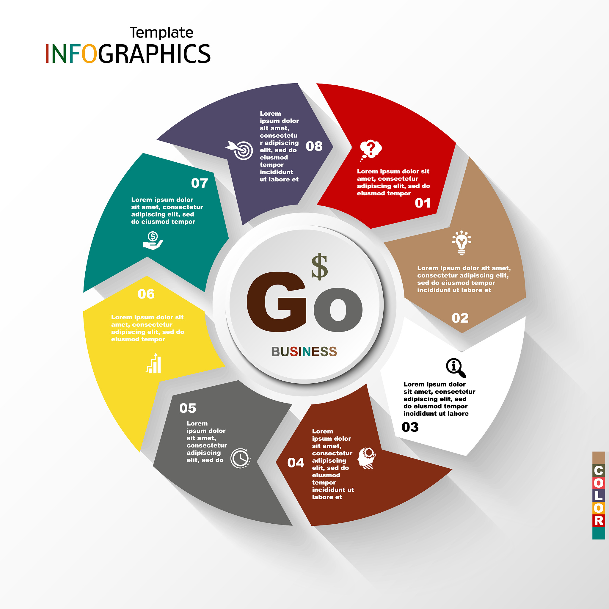 infographic, geometric graph, business concept