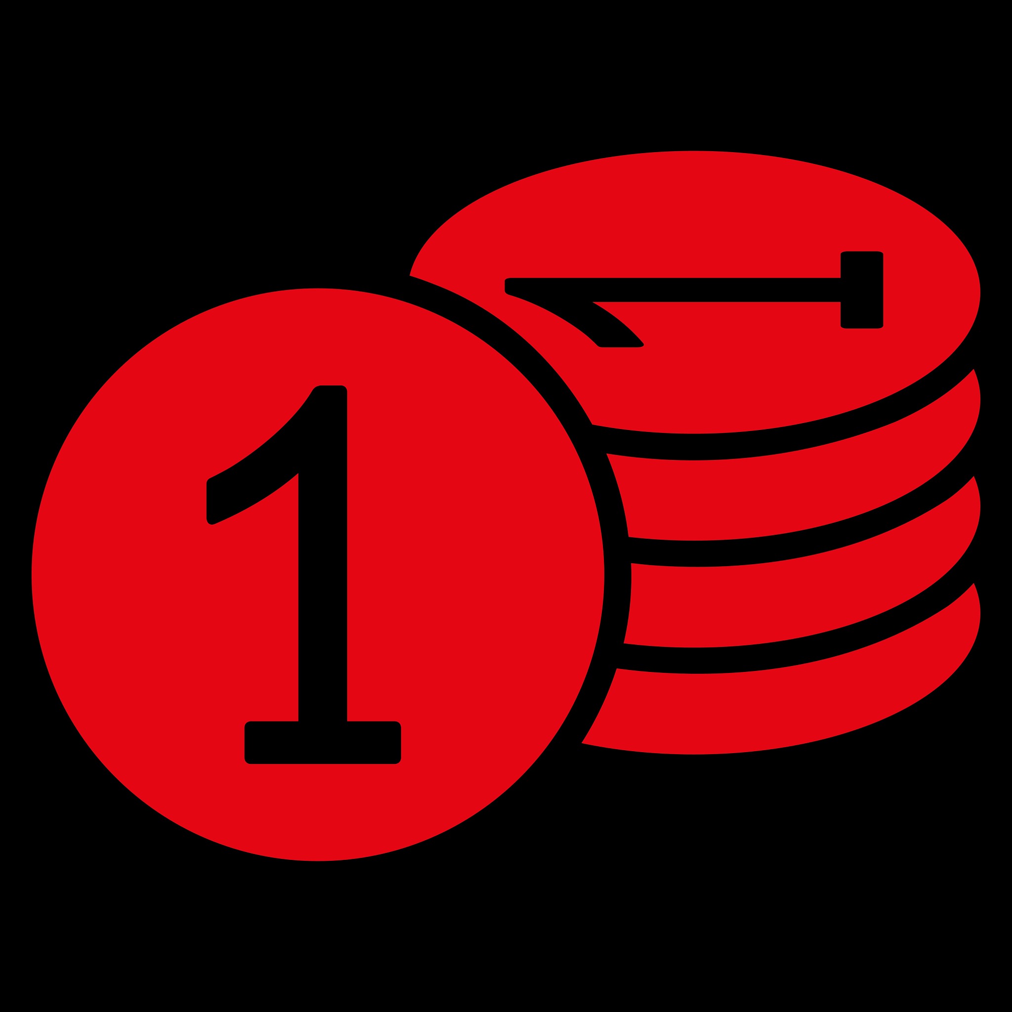 coins icon from business bicolor set