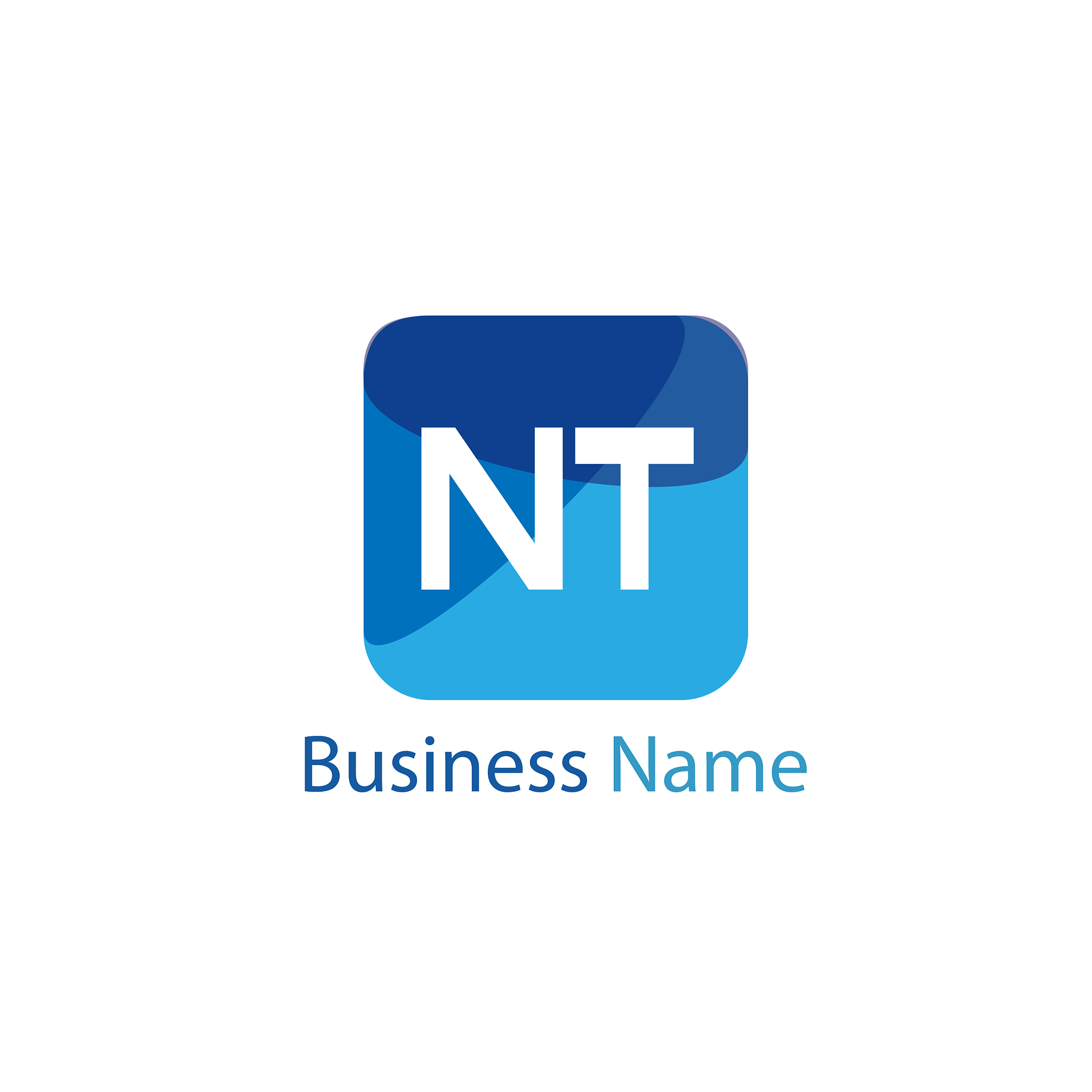 initial letter nt logo template design
