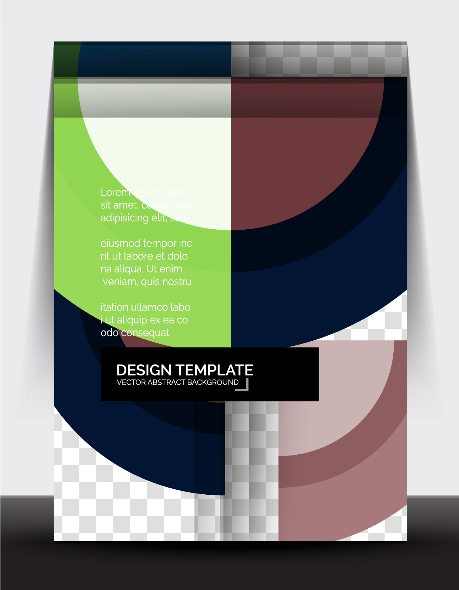 circle design a4 flyer print template annual