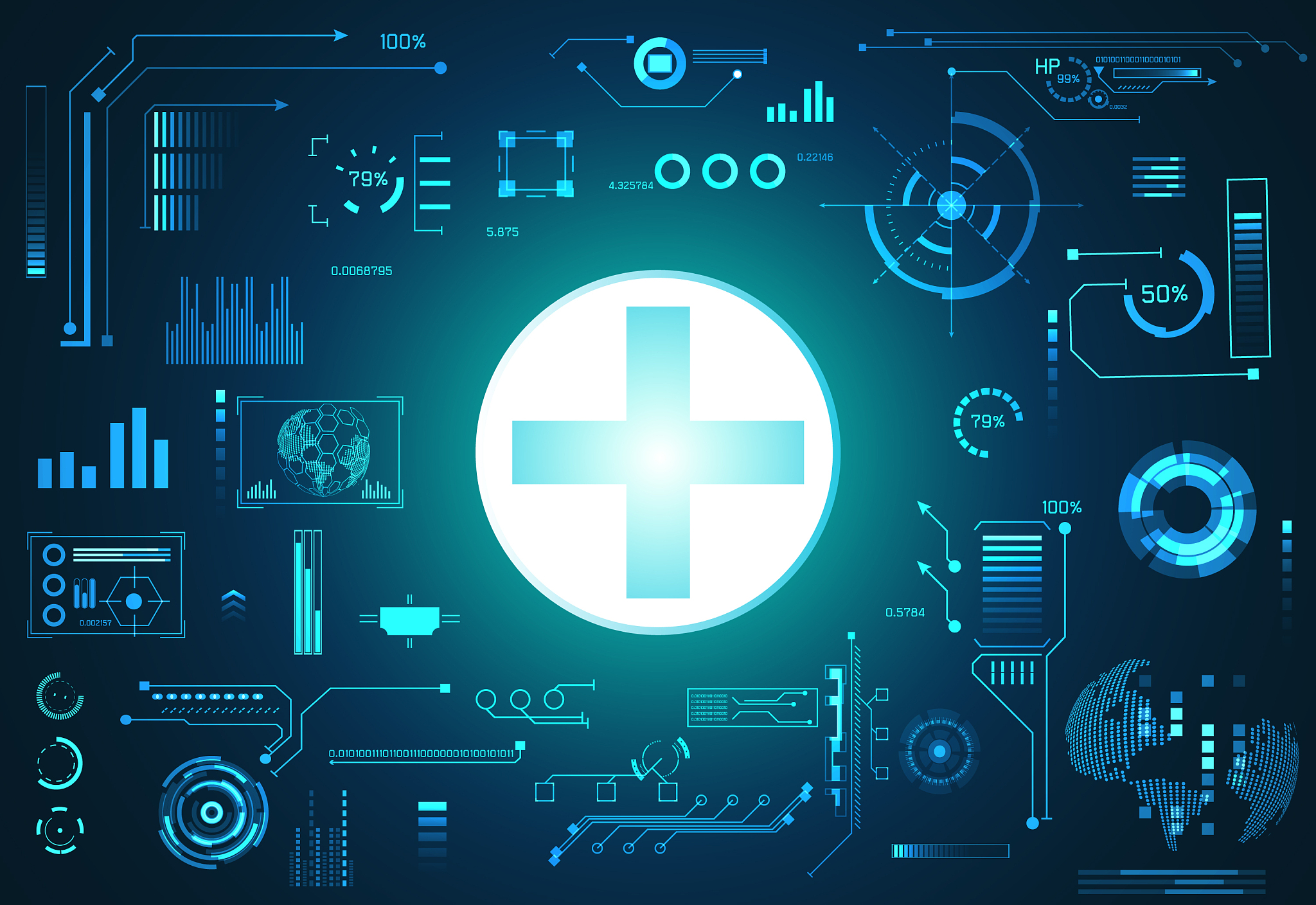 abstract technology ui futuristic concept health