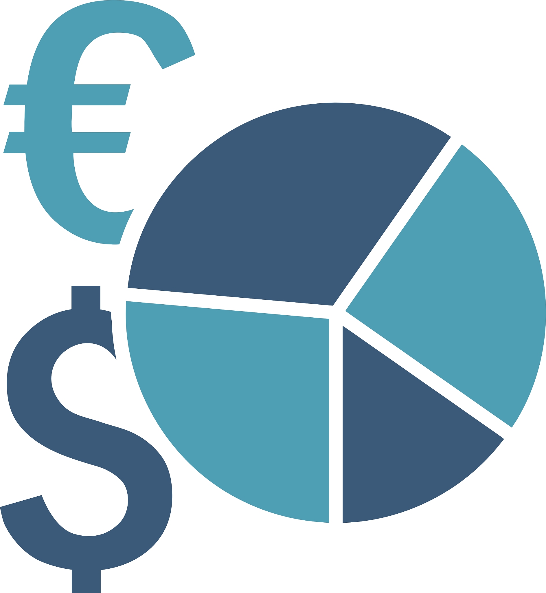 financial pie chart flat icon