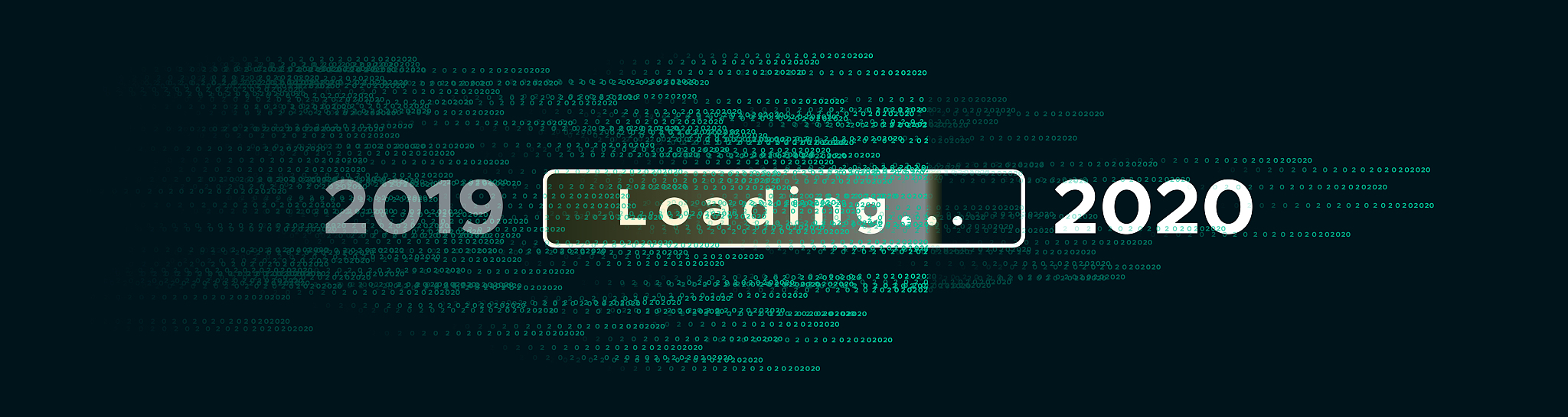 progress bar with golden scattering of numbers 2 and 0 on black 