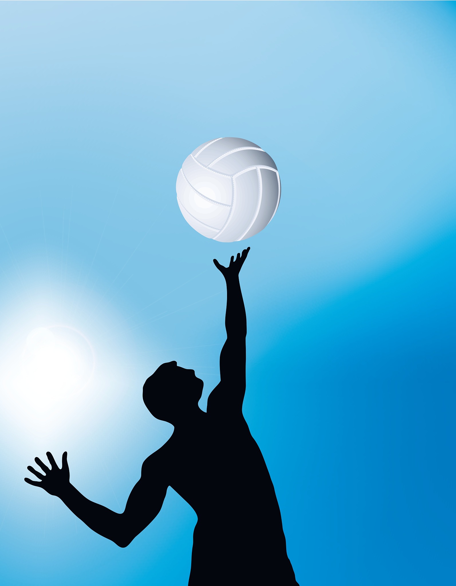 vector volleyball player