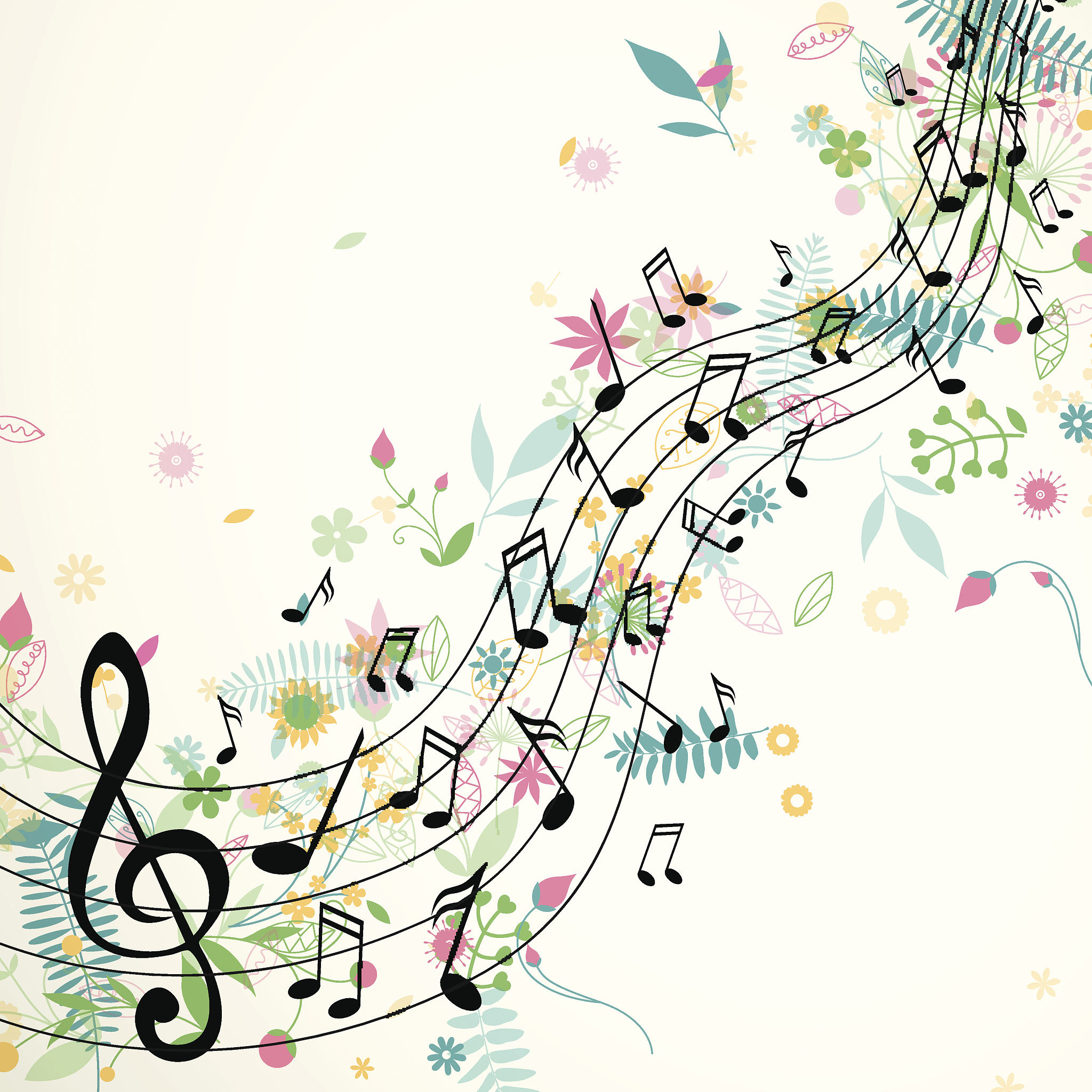 vector music background with notes