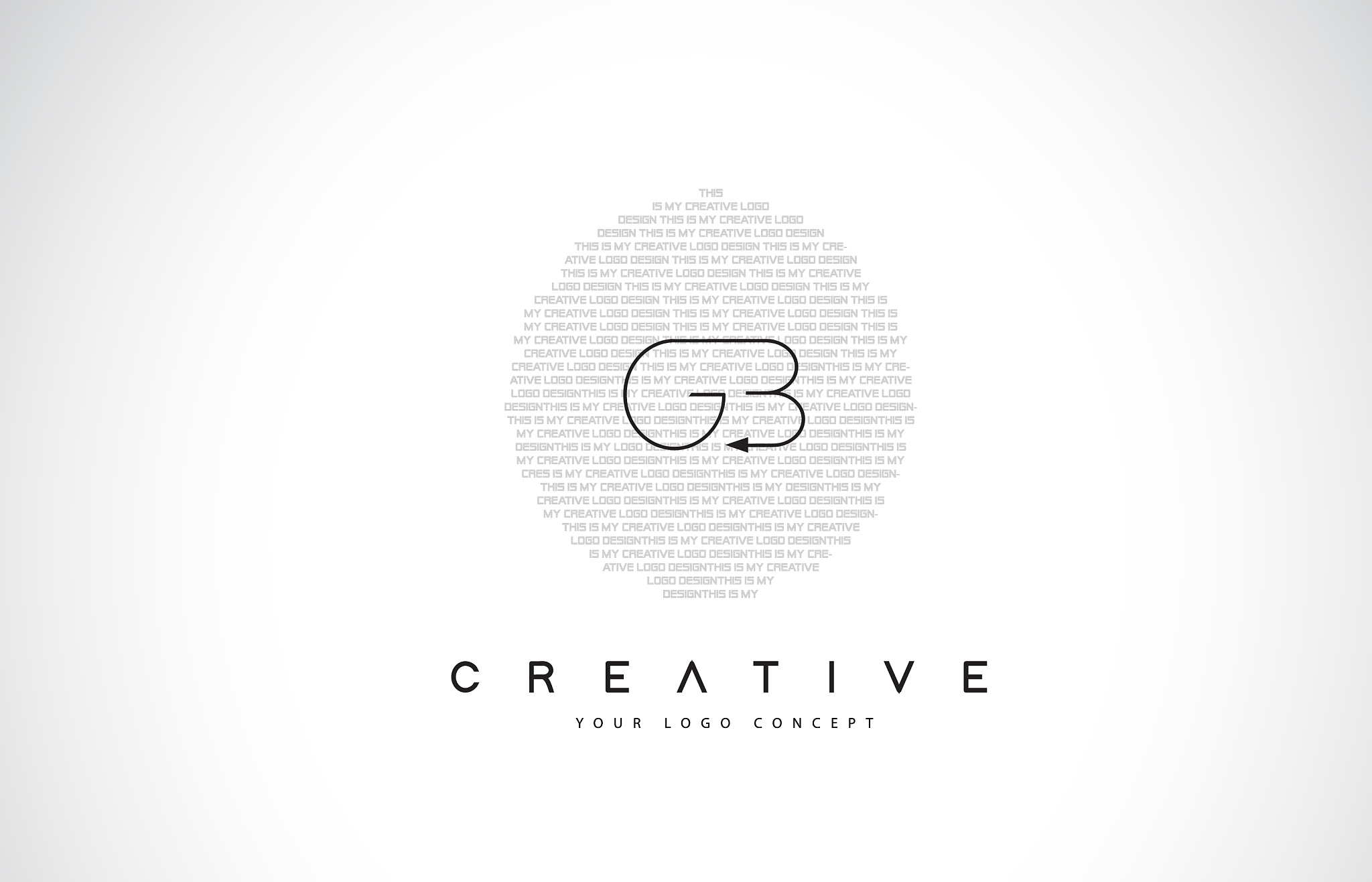 gb g b logo design with black and white creative