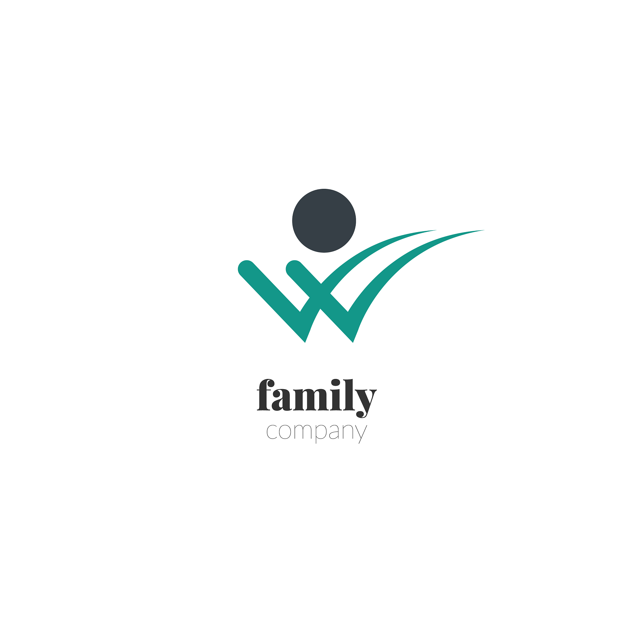 creative family abstract design logo concept