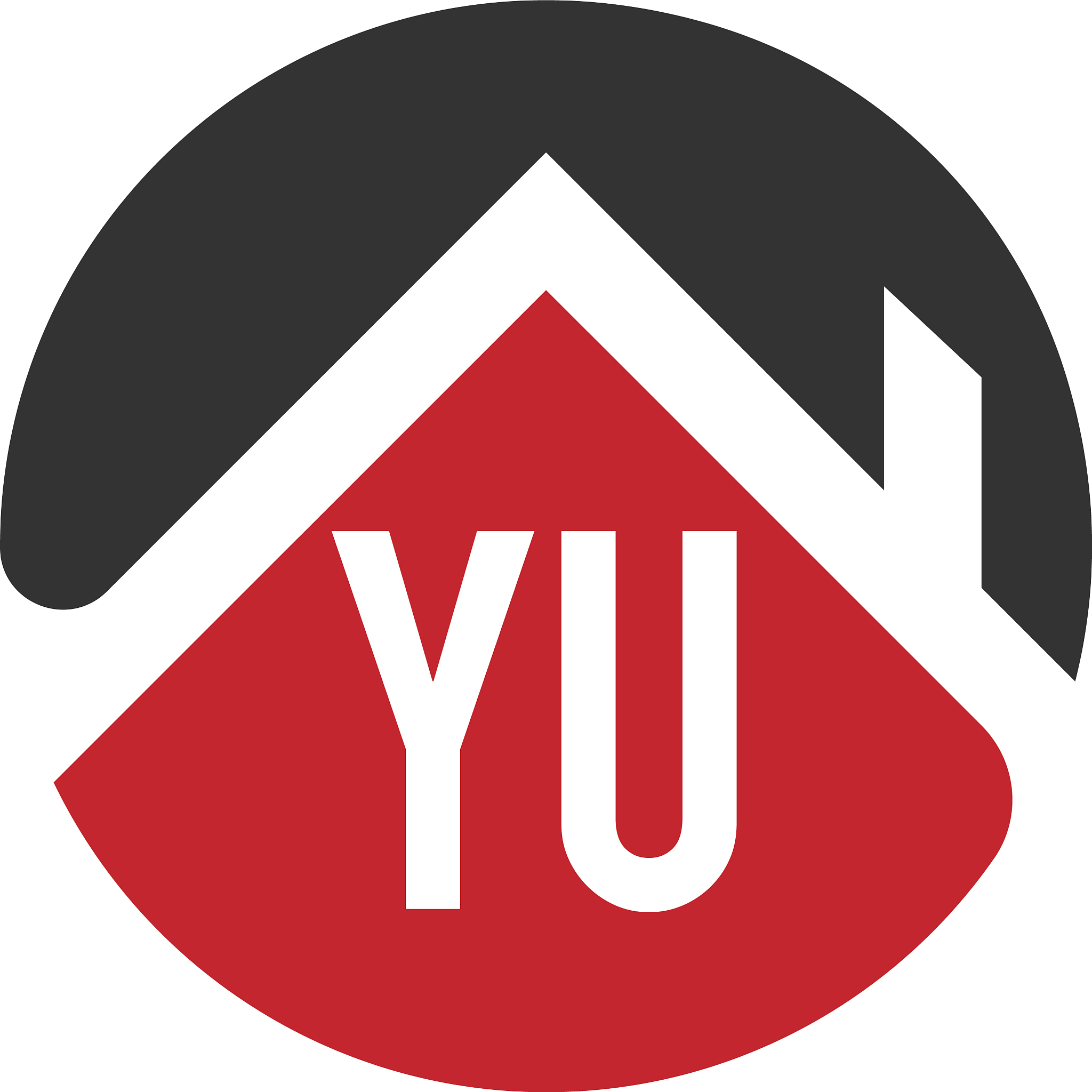 initial letter yu building logo design template
