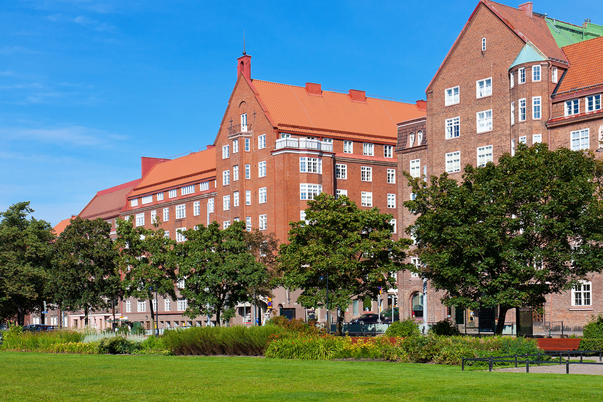 summer helsinki cityscape