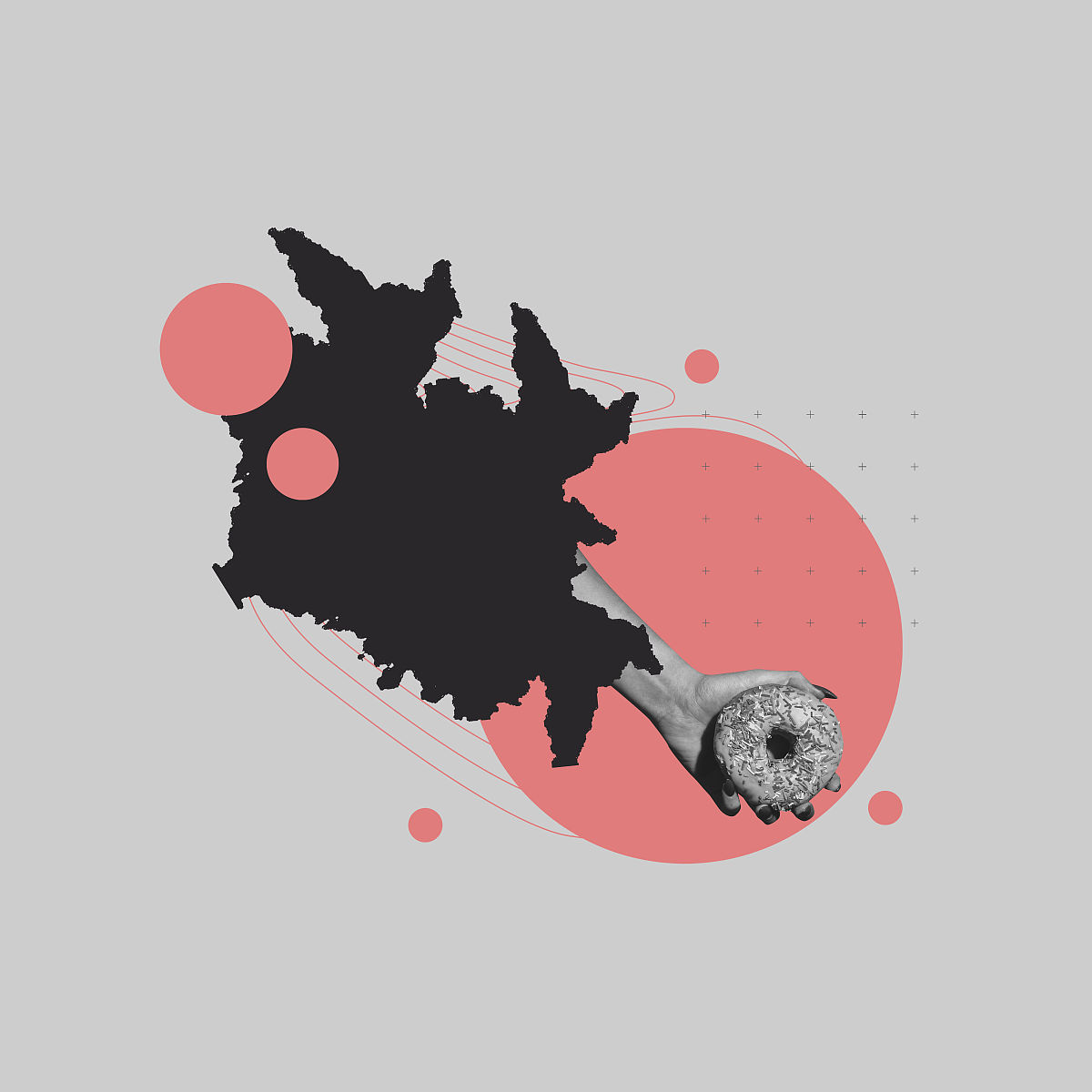 当代艺术拼贴.<strong>审美</strong>的手中.时尚淡颜色.为您的广告或文本copyspace.