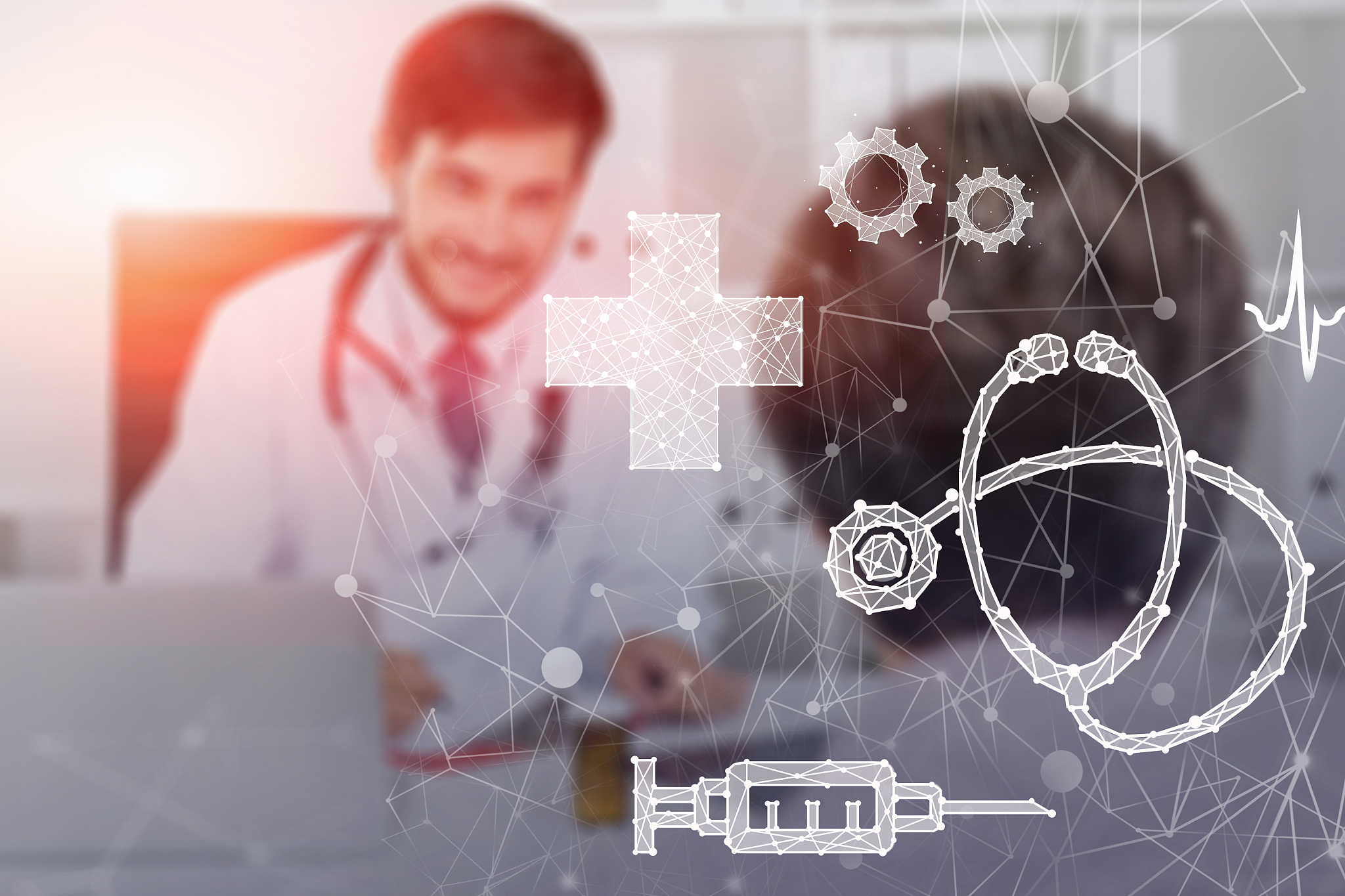 doctor and patient, medical interface
