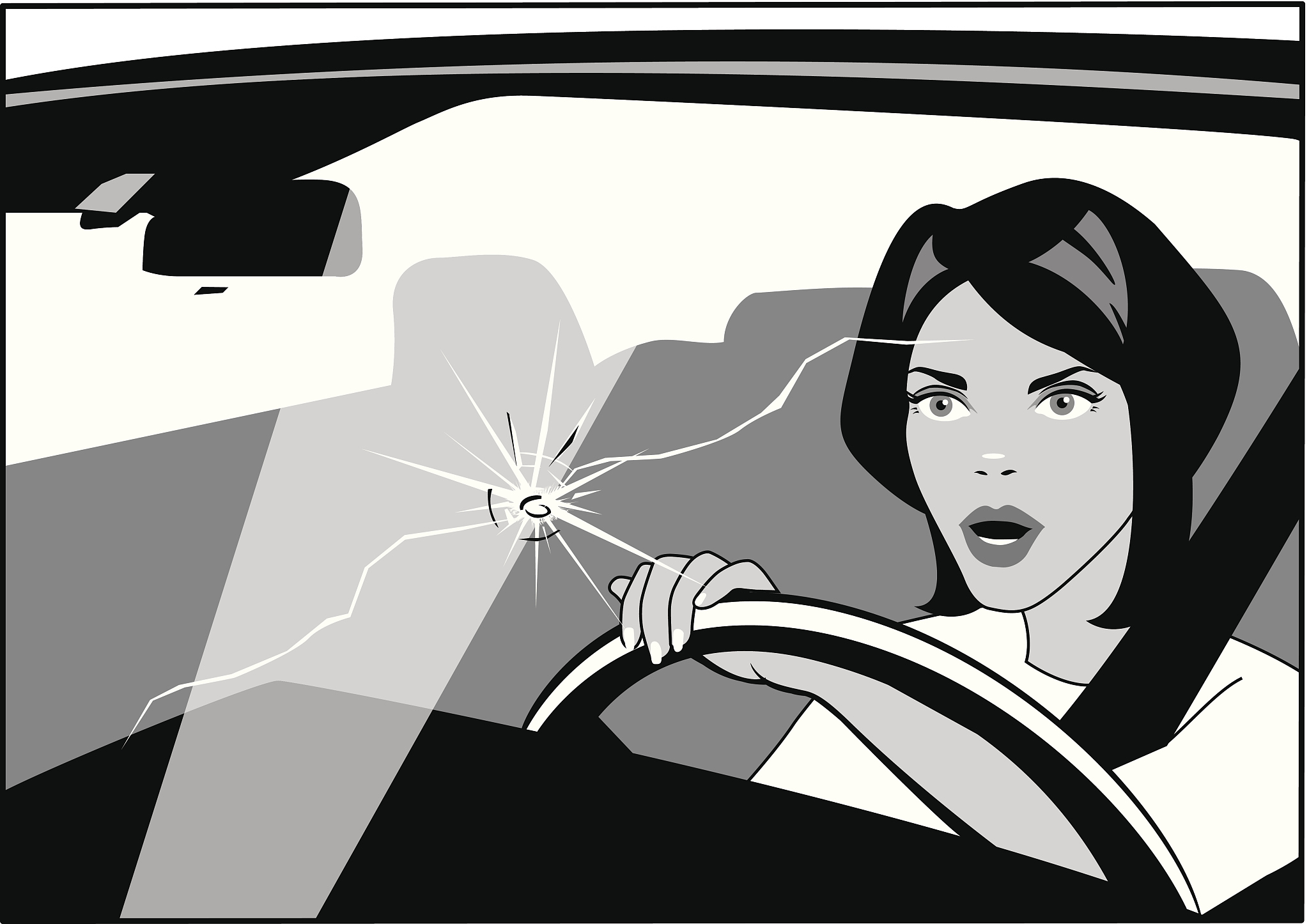 cracked windshield