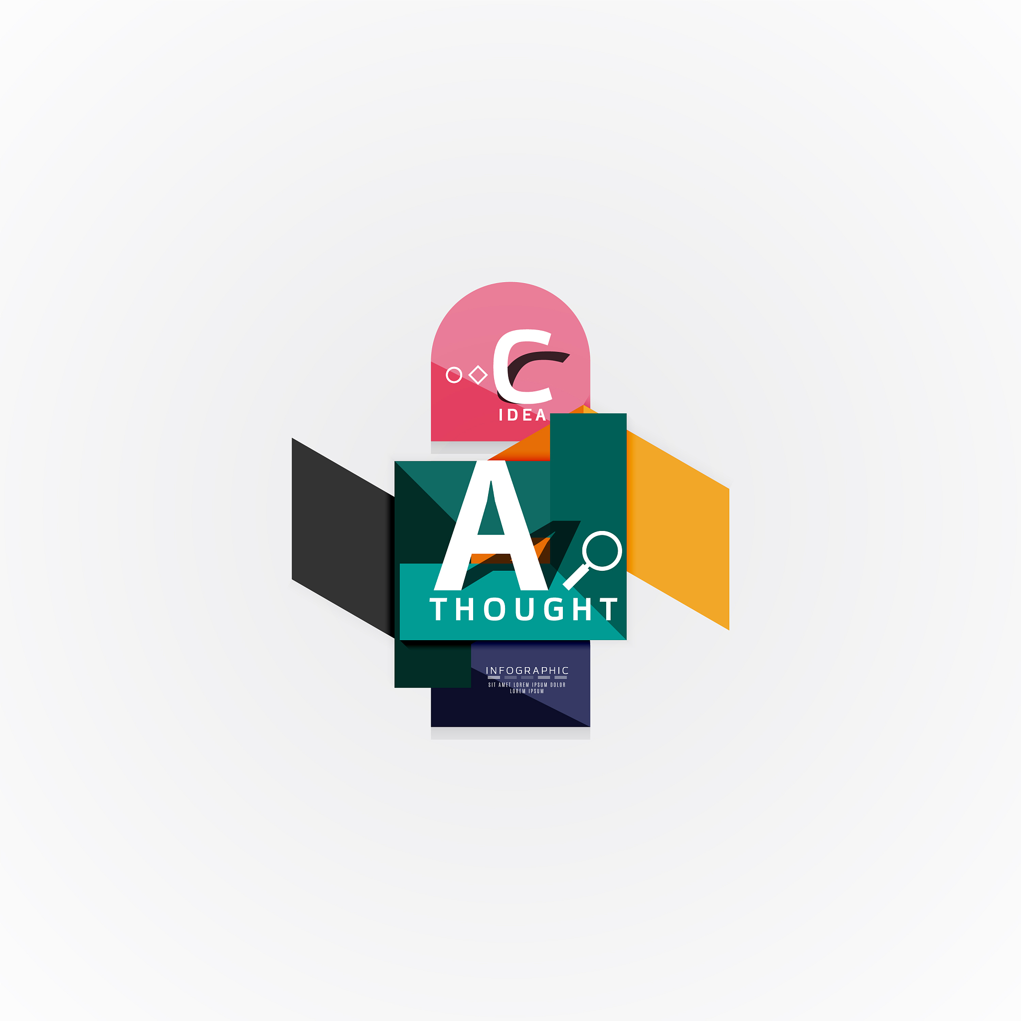 infographic options banner paper style