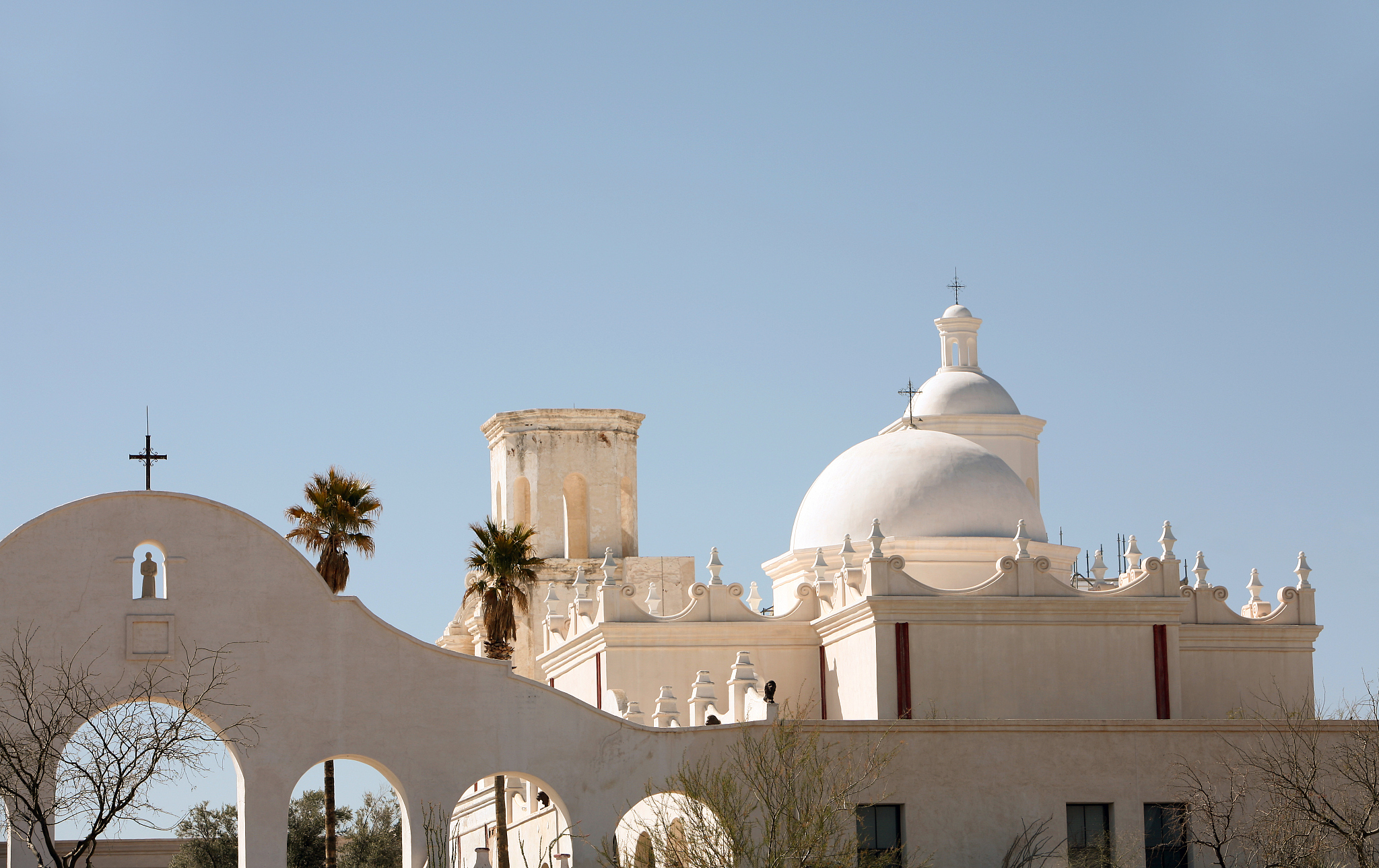 the other side of  san xavier del bac mission. tucson